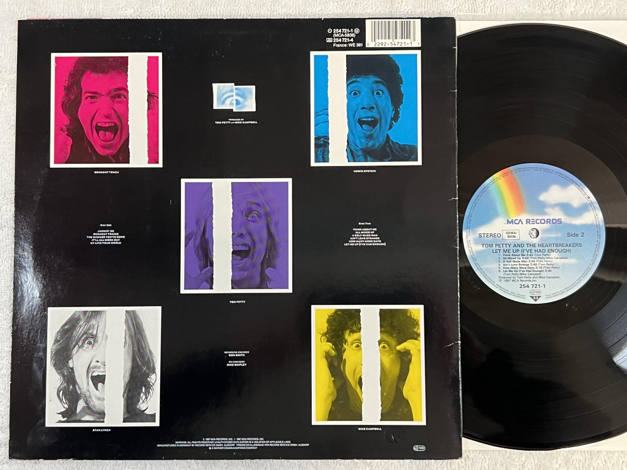 Omslagsbild för skivan TOM PETTY & THE HEARTBREAKERS let me up LP -87 MCA 254 721-1