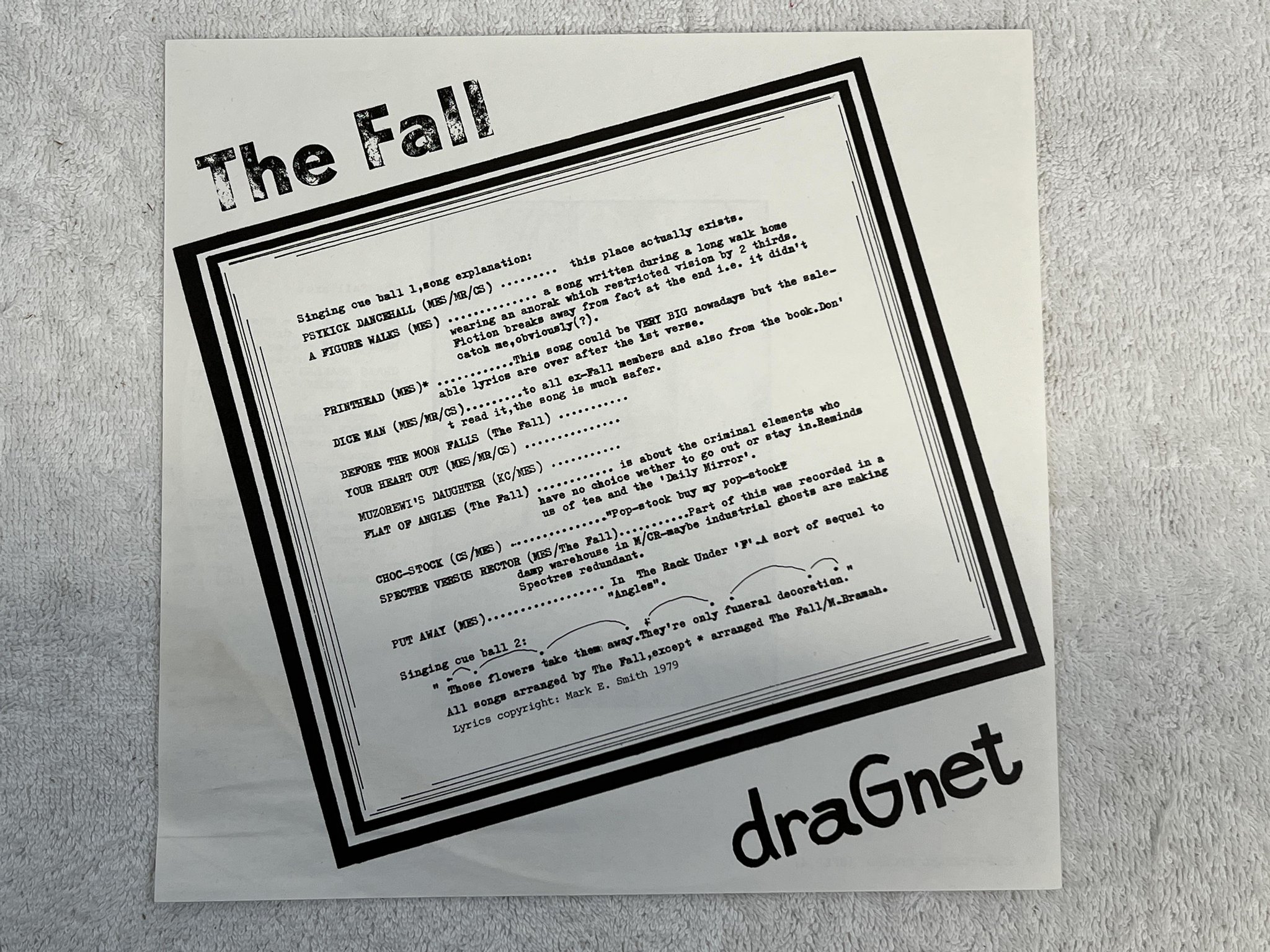 Omslagsbild för skivan THE FALL dragnet -79 UK A STEP-FORWARD SFLP 4 *** post-punk ***