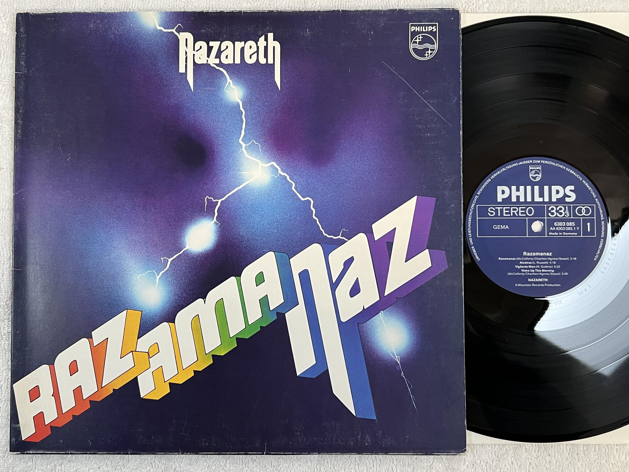 Omslagsbild för skivan NAZARETH razamanaz LP Ger PHILIPS 6303 085