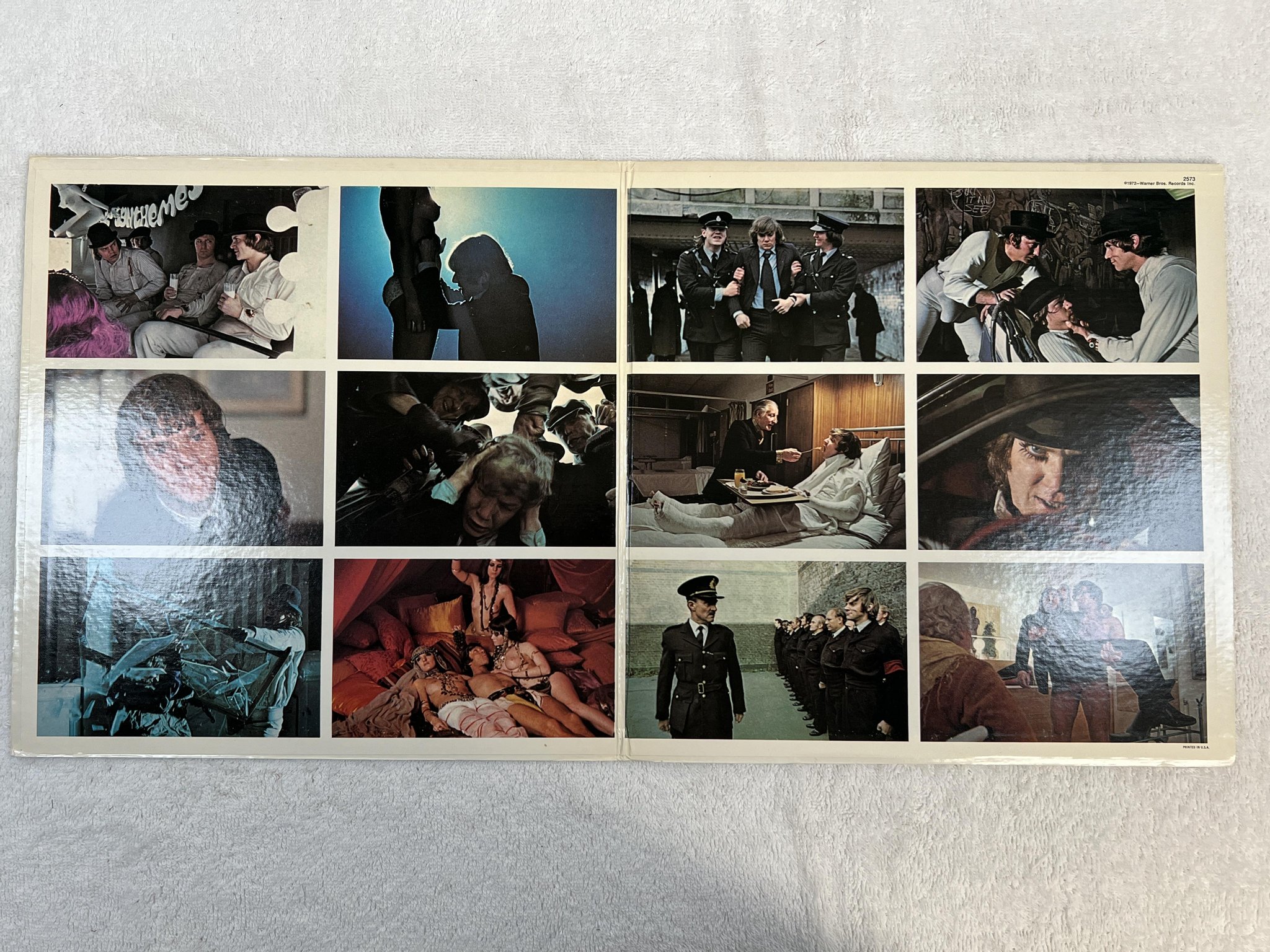 Omslagsbild för skivan A CLOCKWORK ORANGE LP -72 US WARNER BROS BS 2573 *** soundtrack ***
