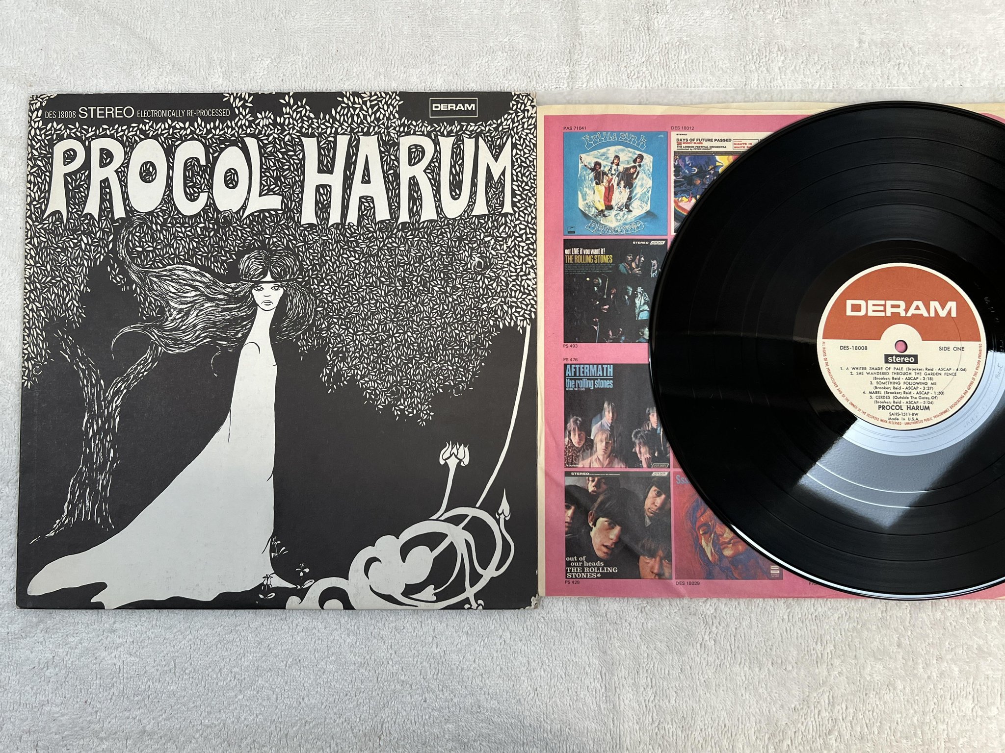 Omslagsbild för skivan PROCOL HARUM s/t LP -67 US DERAM DES-18008 *** Nice US pressing ***