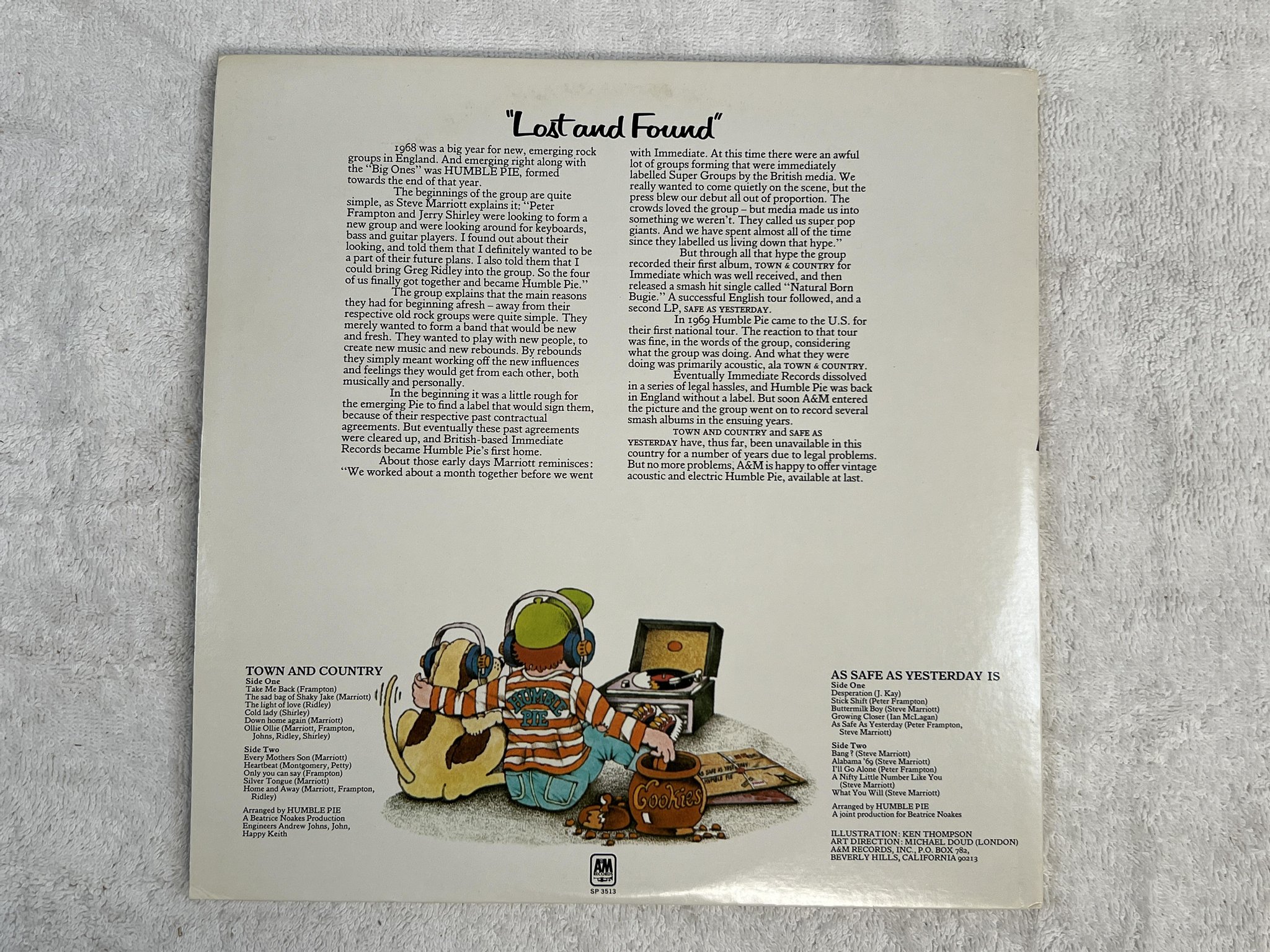 Omslagsbild för skivan HUMBLE PIE as safe as yesterday is LP US A&M SP-3513