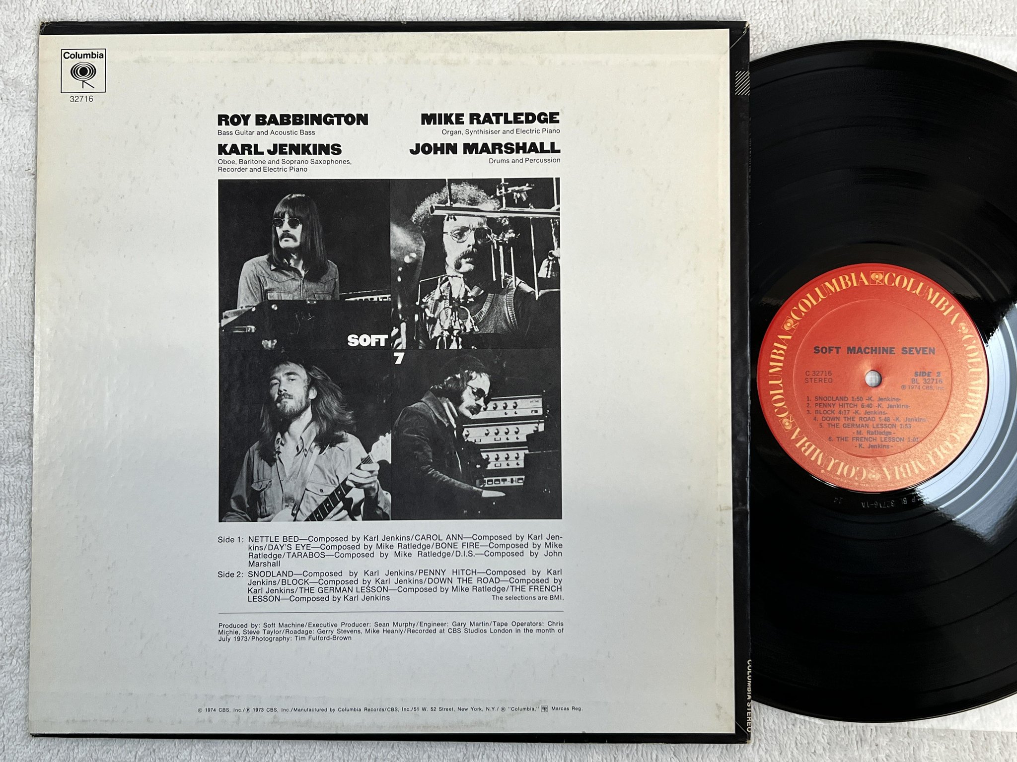 Omslagsbild för skivan SOFT MACHINE seven LP -74 US COLUMBIA C 32716