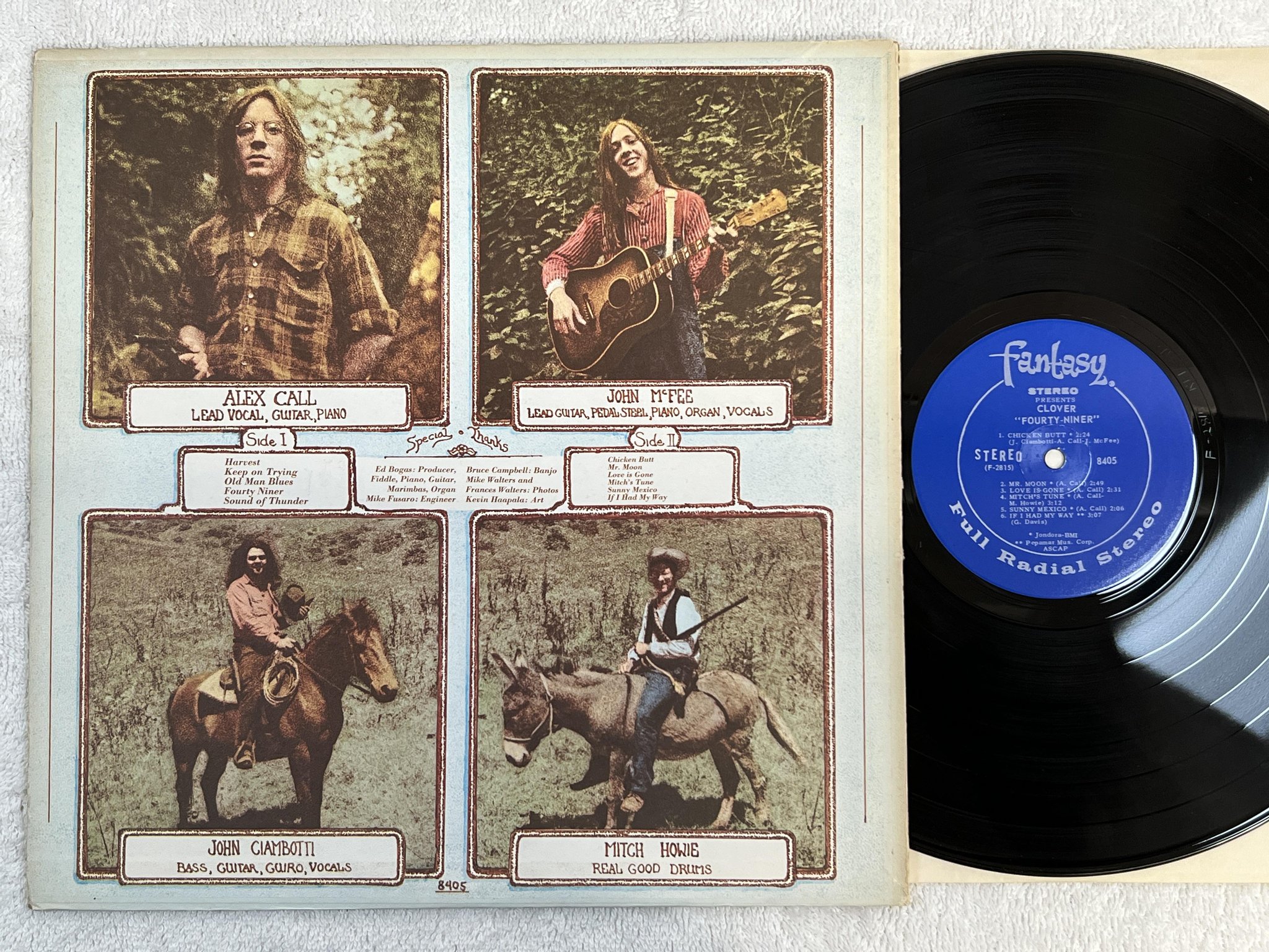 Omslagsbild för skivan CLOVER fourty niner LP -71 US FANTASY 8405