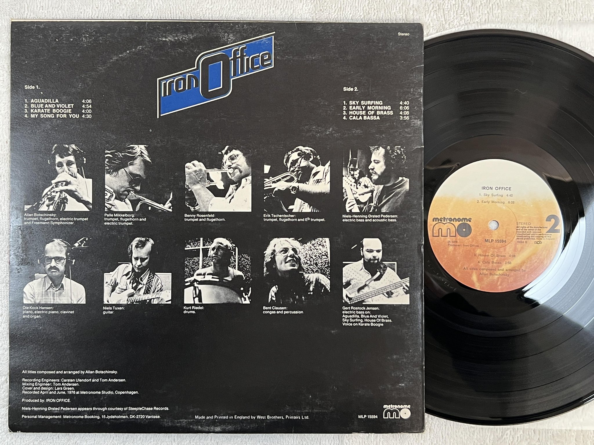 Omslagsbild för skivan IRON OFFICE s/t LP -76 ncb METRONOME MLP 15594 *** FUNKY JAZZ ***