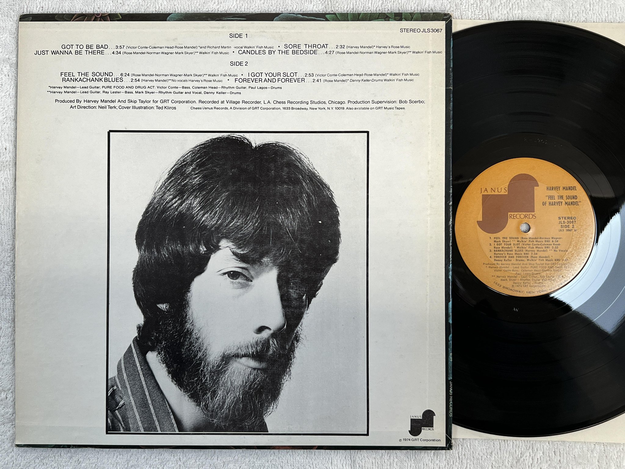 Omslagsbild för skivan HARVEY MANDEL feel the sound of LP -74 US JANUS JLS 3067