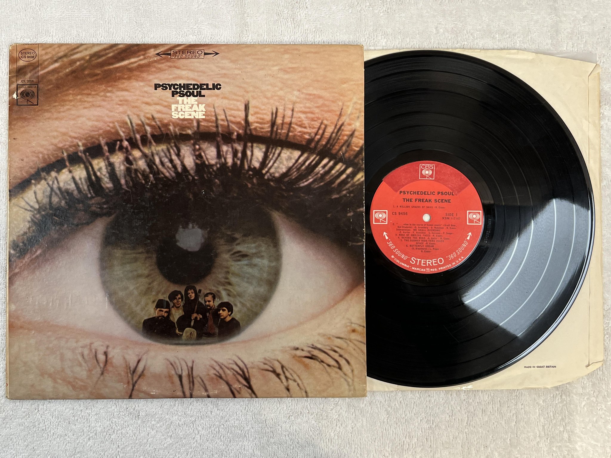 Omslagsbild för skivan THE FREAK SCENE pscyhedleic psoul LP -67 US CS 9456 *** PSYCH ***