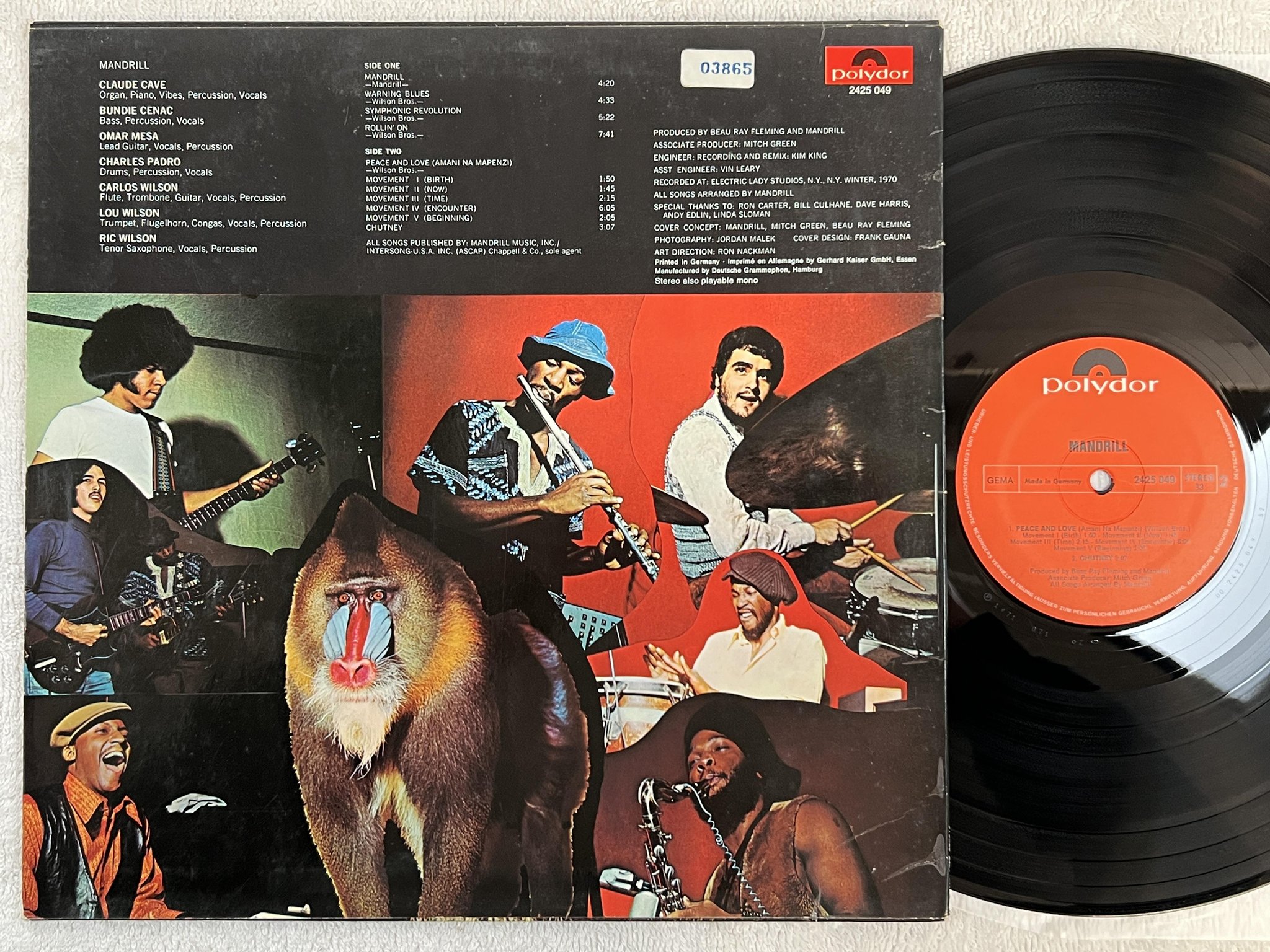 Omslagsbild för skivan MANDRILL s/t LP -71 Ger POLYDOR 2425 049