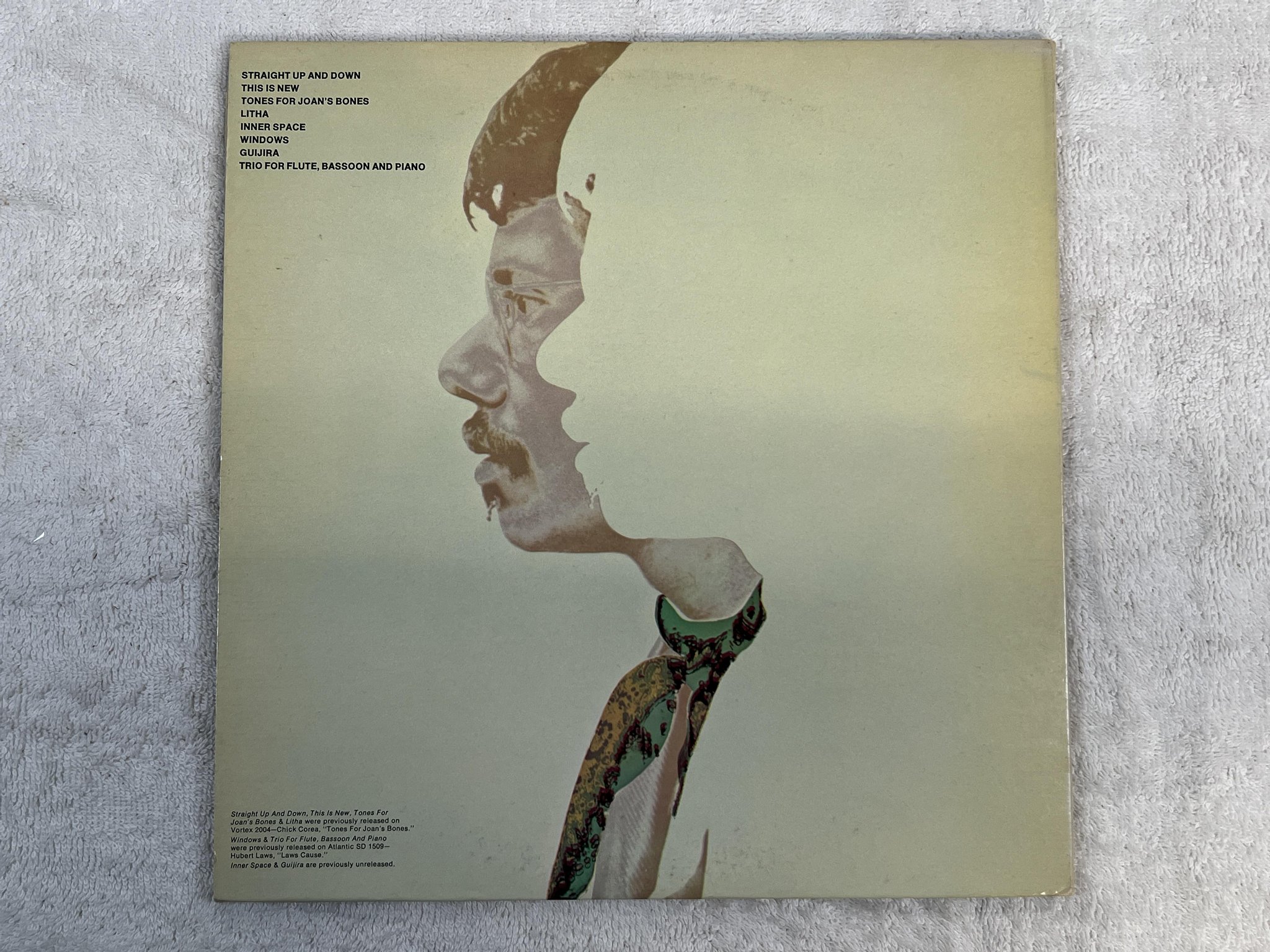 Omslagsbild för skivan CHICK COREA inner space 2xLP -73 US ATLANTIC SD S-305