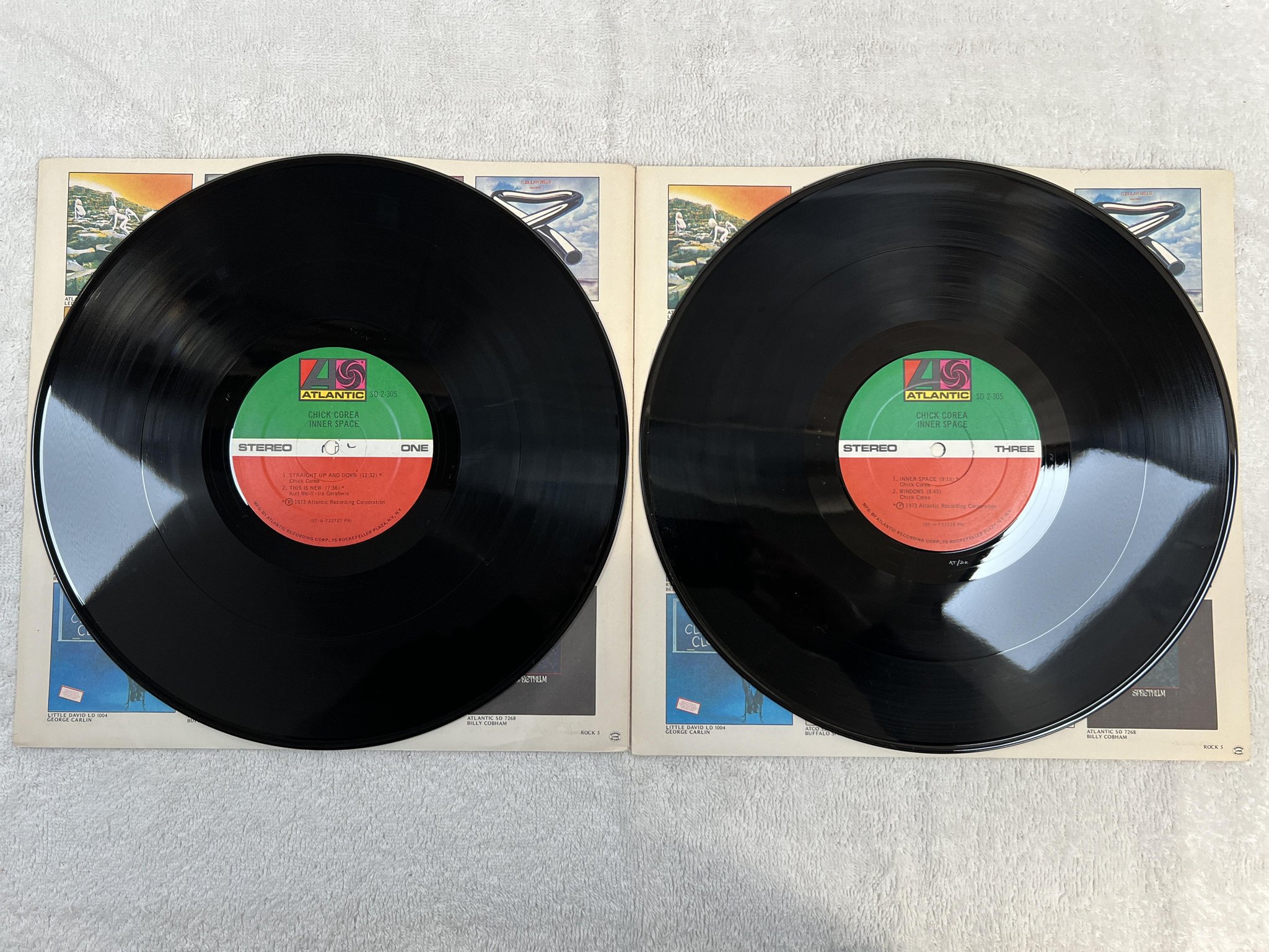 Omslagsbild för skivan CHICK COREA inner space 2xLP -73 US ATLANTIC SD S-305