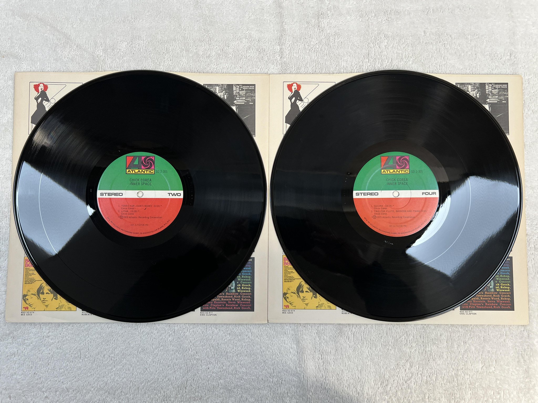 Omslagsbild för skivan CHICK COREA inner space 2xLP -73 US ATLANTIC SD S-305