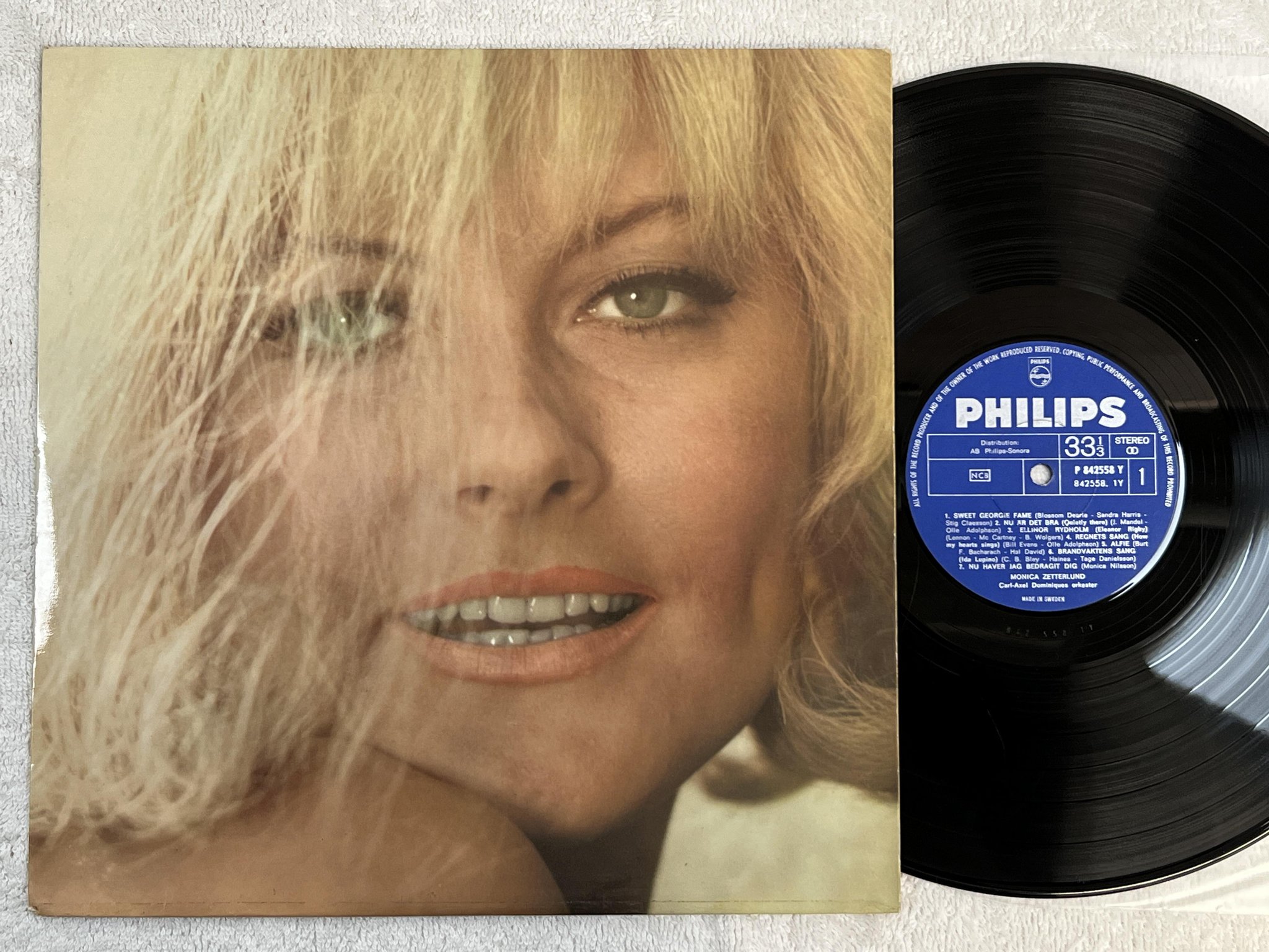 Omslagsbild för skivan MONICA ZETTERLUND s/t LP -67 Swe PHILIPS P 842558 Y *** LOVELY ALBUM ***