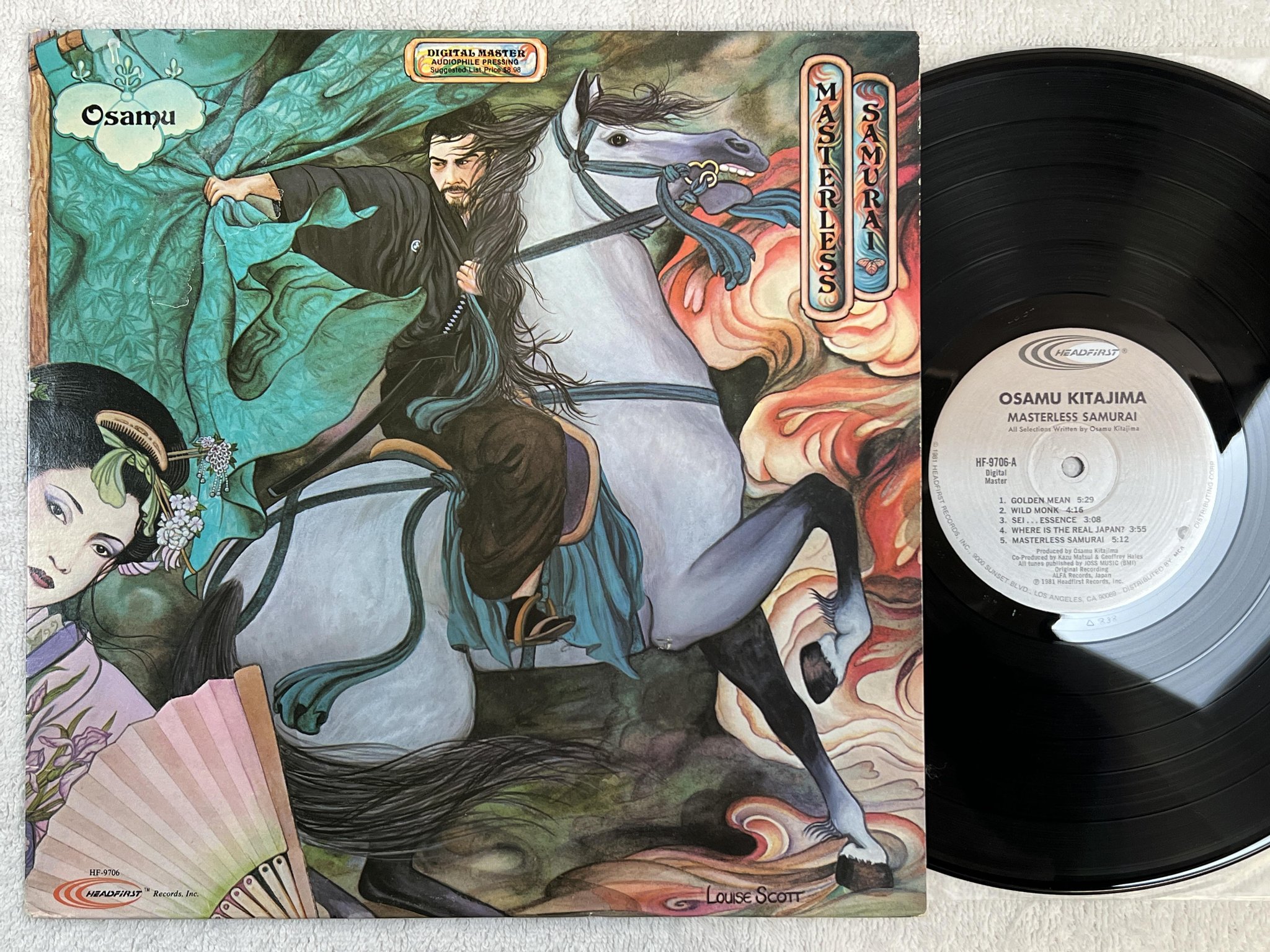 Omslagsbild för skivan OSAMU KITAJIMA masterless samurai LP -81 US HEADFIRST *** FUNKY JAZZ ***