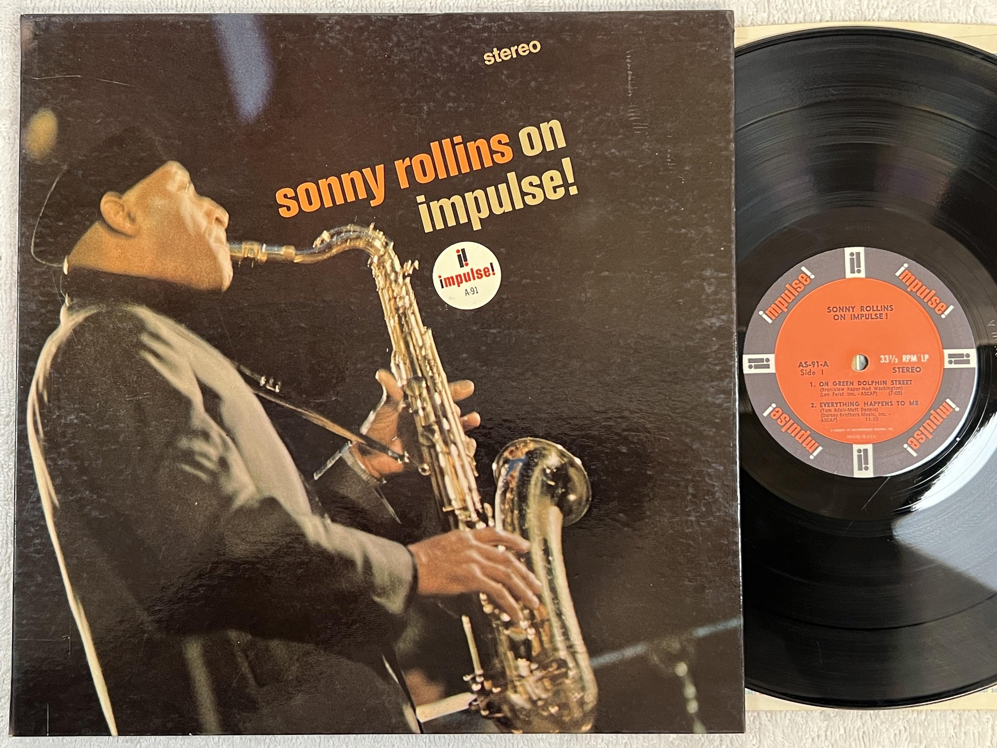 Omslagsbild för skivan SONNY ROLLINS on Impulse ! LP -65 US IMPULSE! AS-91