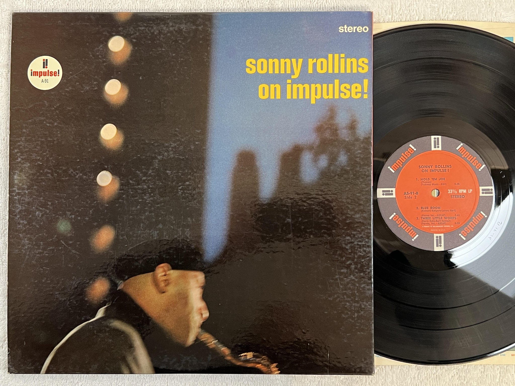 Omslagsbild för skivan SONNY ROLLINS on Impulse ! LP -65 US IMPULSE! AS-91
