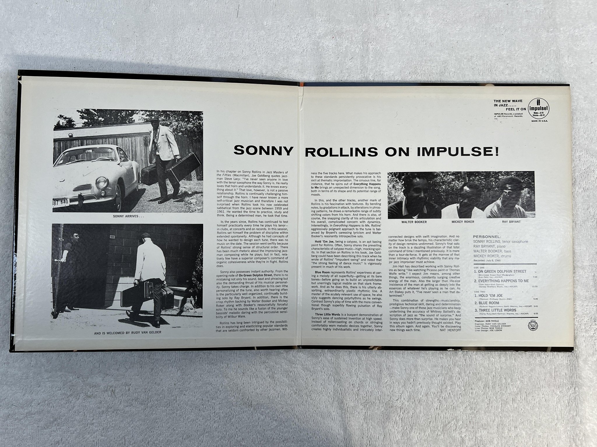 Omslagsbild för skivan SONNY ROLLINS on Impulse ! LP -65 US IMPULSE! AS-91
