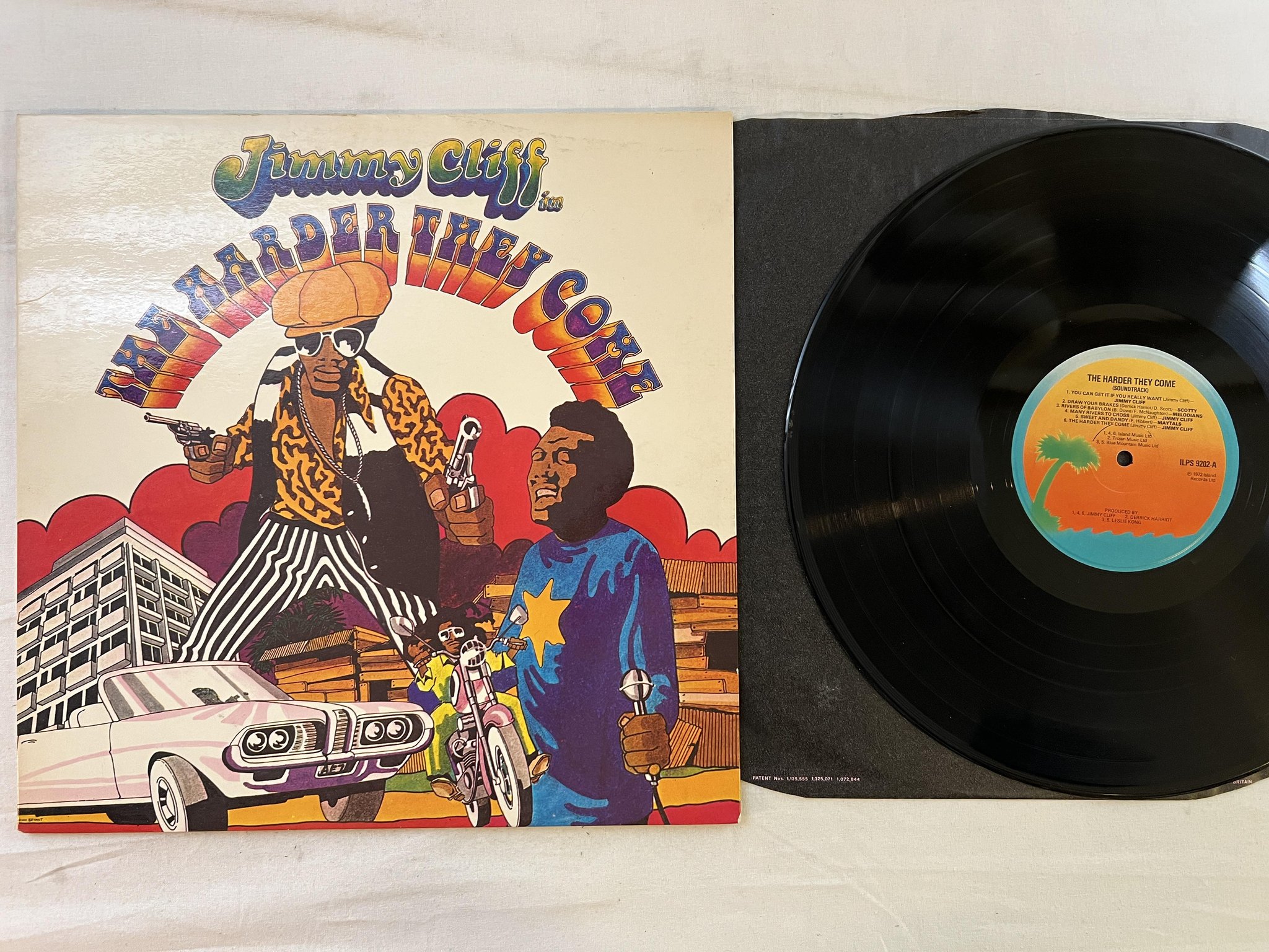 Omslagsbild för skivan V/A The harder they come LP UK ISLAND ILPS 9202 *** CLASSIC ***