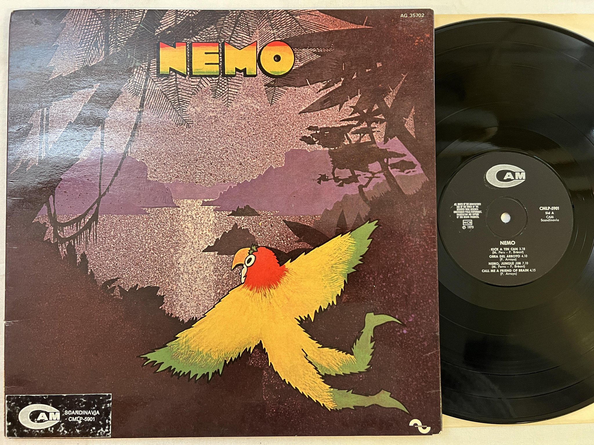 Omslagsbild för skivan NEMO s/t LP -73 Swe CAM CMLP-5901 *** FUNKY PROG ROCK ***