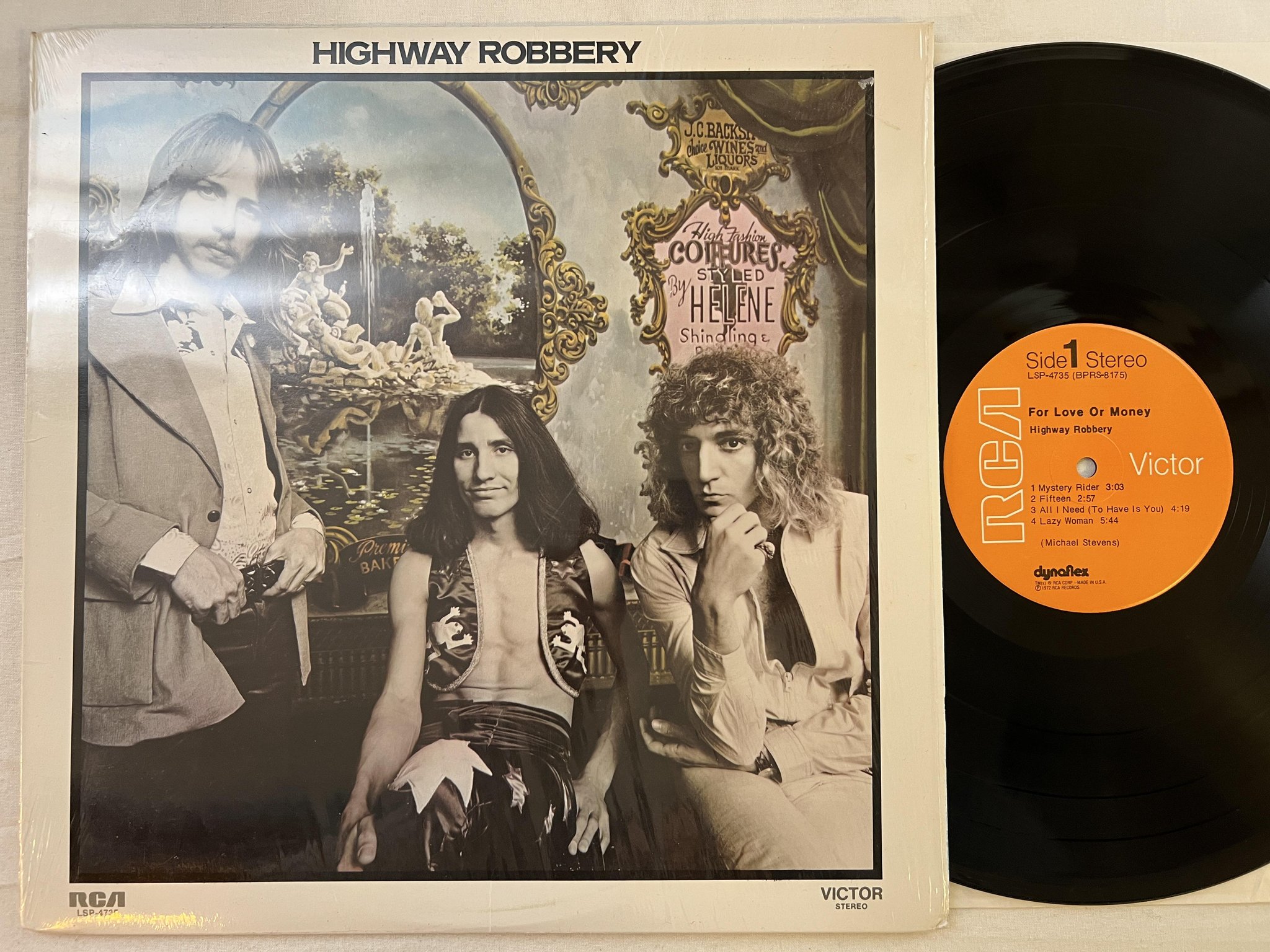 Omslagsbild för skivan HIGHWAY ROBBERY for love or money LP -72 US RCA LSP-4735