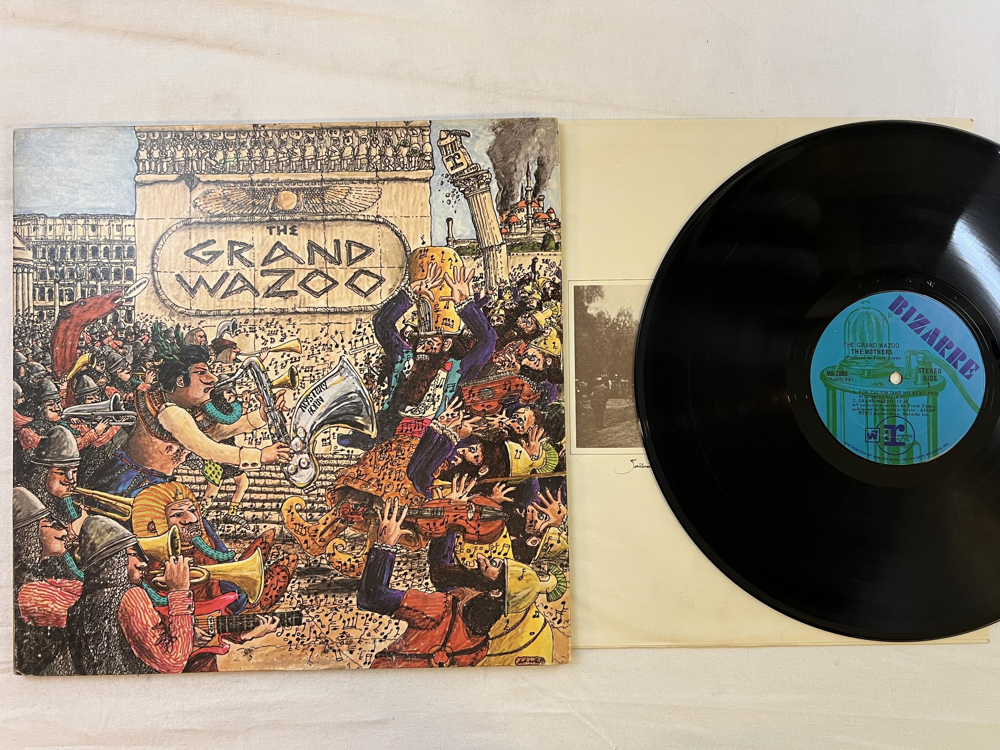 Omslagsbild för skivan THE MOTHERS the grand wazoo LP -72 US BIZARRE MS 2093