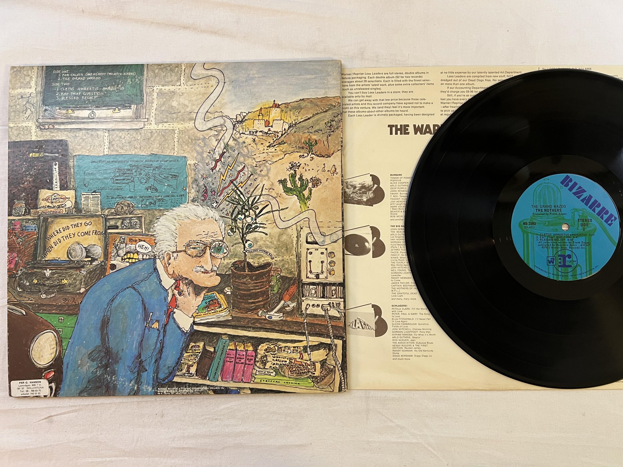 Omslagsbild för skivan THE MOTHERS the grand wazoo LP -72 US BIZARRE MS 2093