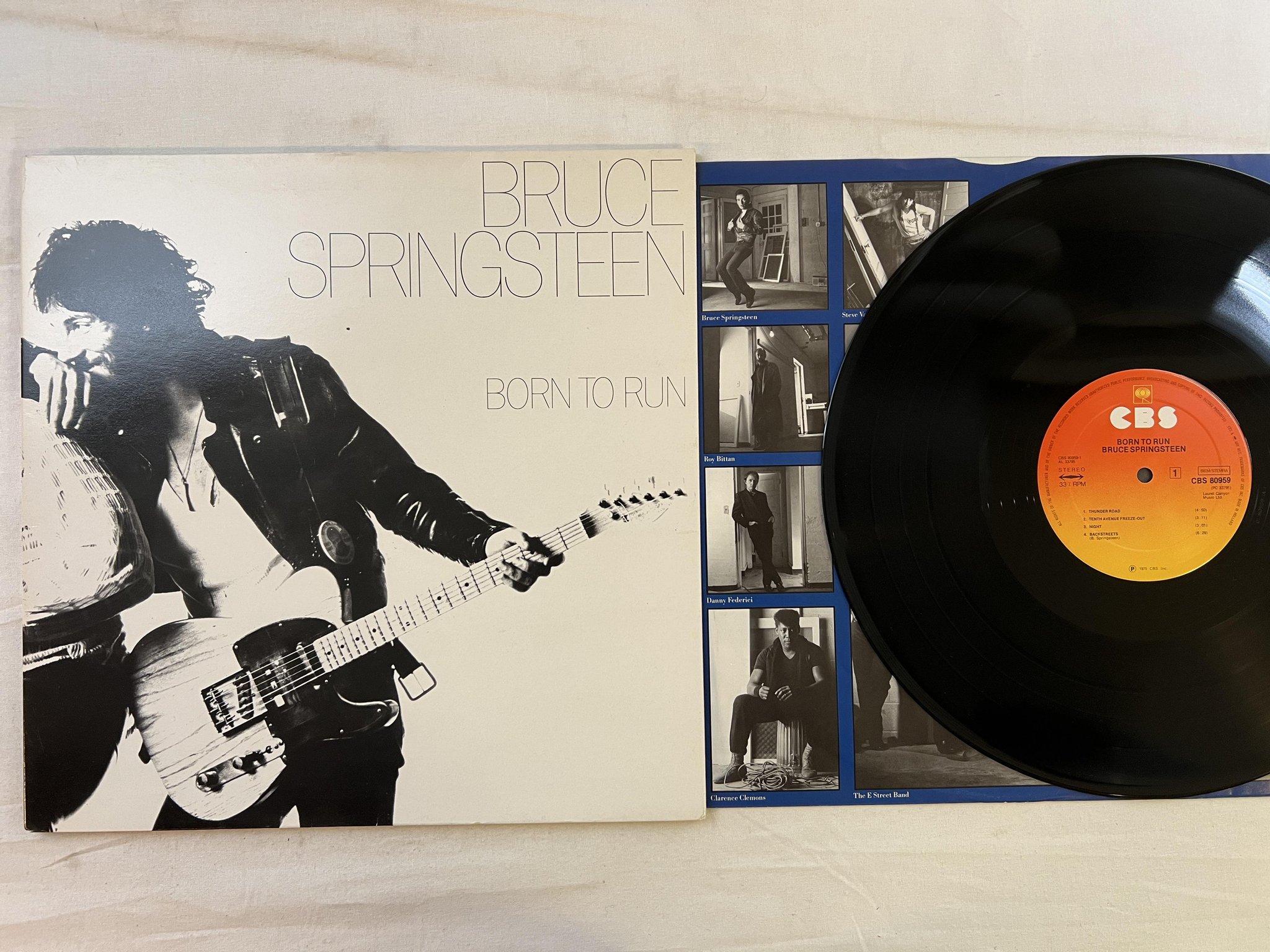Omslagsbild för skivan BRUCE SPRINGSTEEN born to run LP -75 Hol CBS 80959