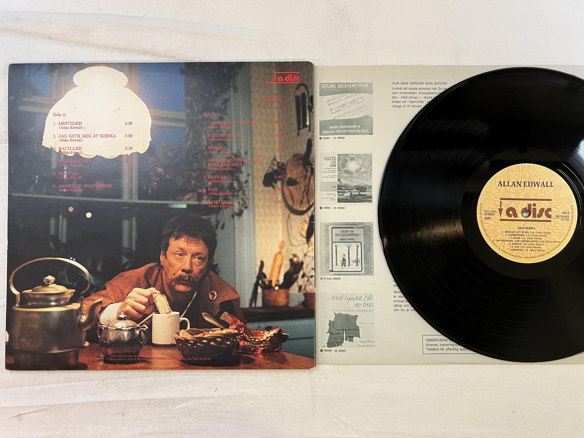 Omslagsbild för skivan ALLAN EDWALL grovdoppa LP -79 Swe A DISC BS 791022