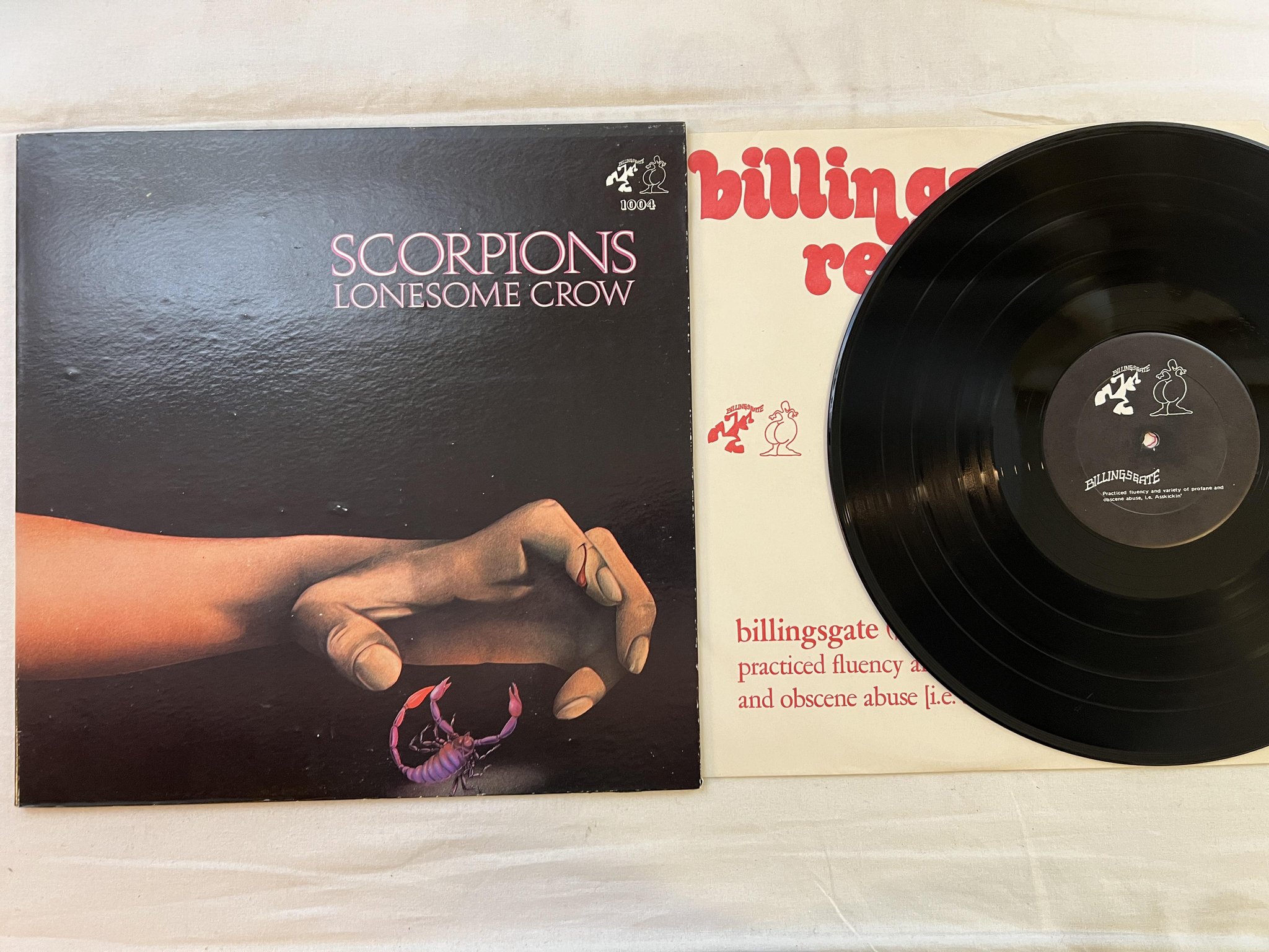 Omslagsbild för skivan SCORPIONS Lonesome Crow LP -73 US BILLINGSGATE BG-1004 *** CLASSIC ***