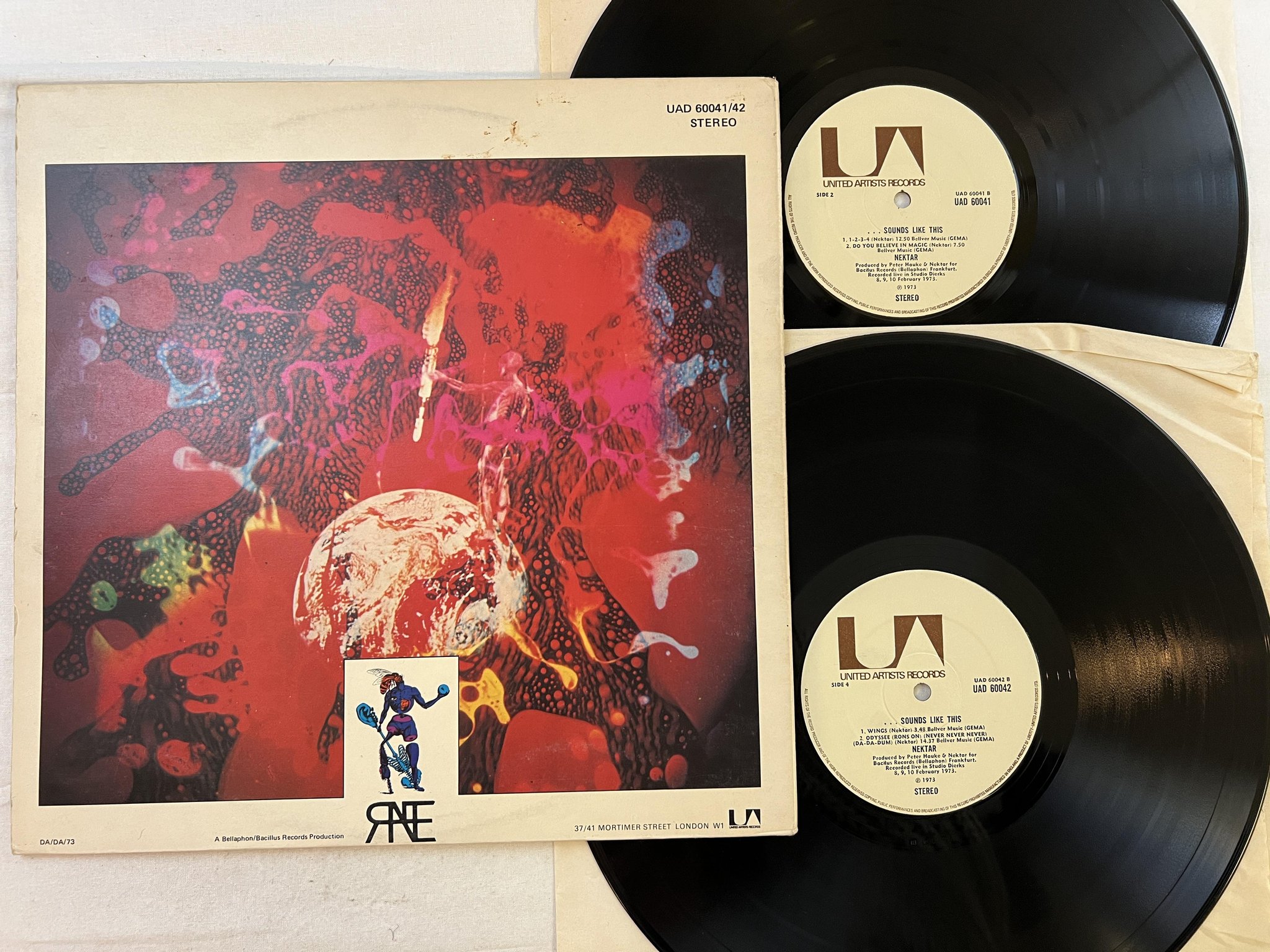 Omslagsbild för skivan NEKTAR Nektar ...Sounds Like This LP -73 UK united artists UAD 60042