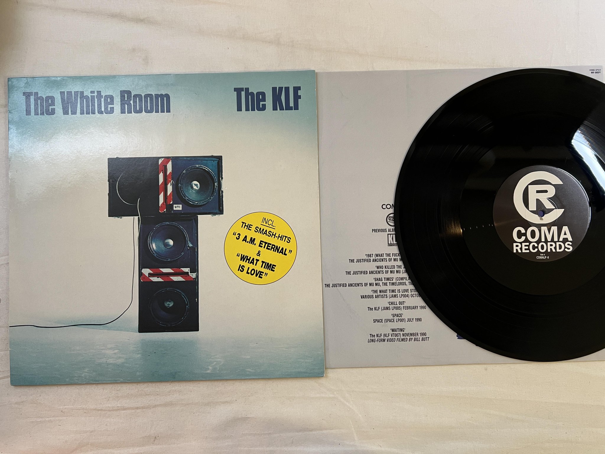 Omslagsbild för skivan KFL the white room LP -91 ncb COMA COMALP 4