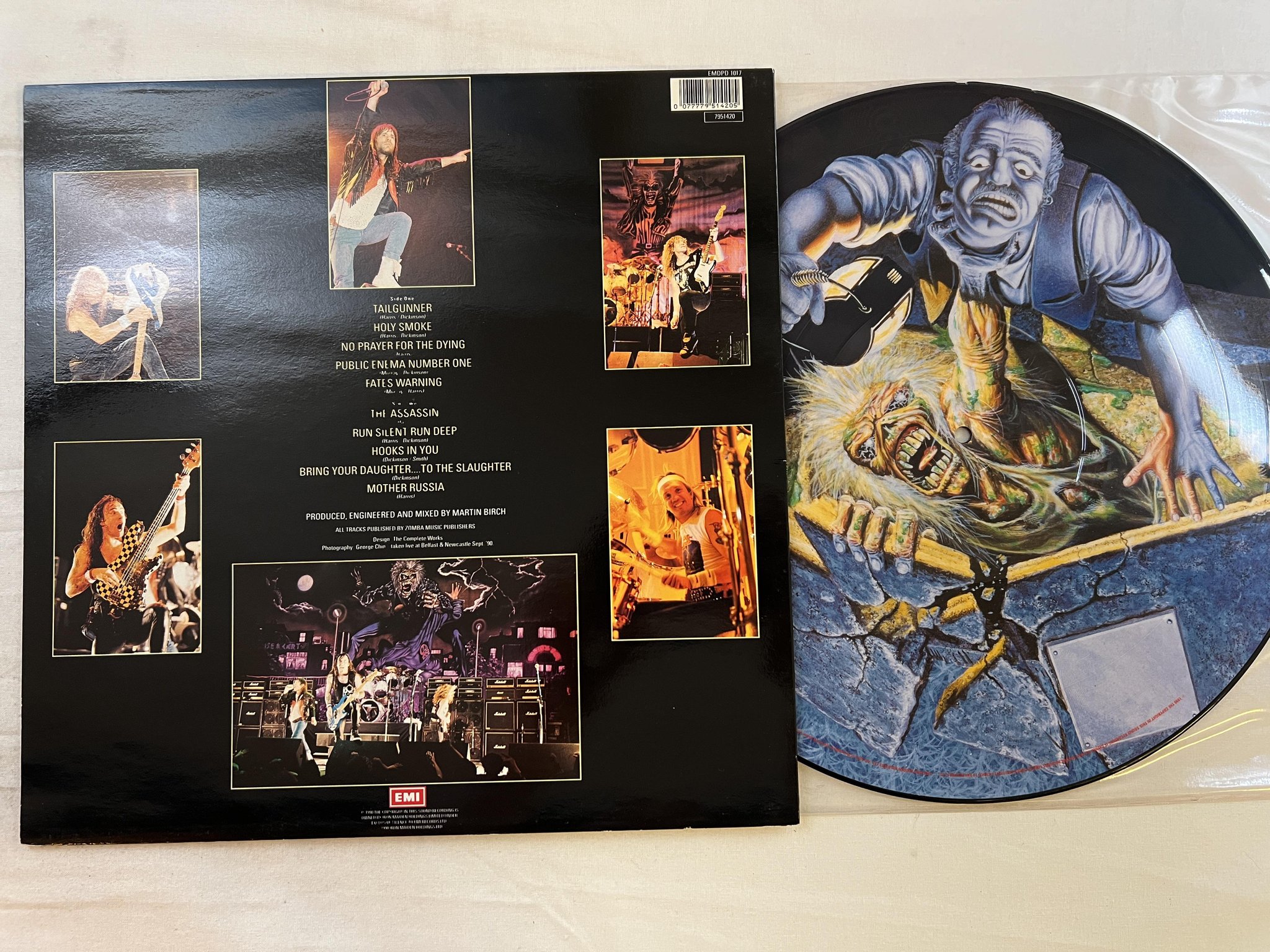 Omslagsbild för skivan IRON MAIDEN No Prayer For The Dying LP Picture Disc -90 UK EMI EMDPD 1017