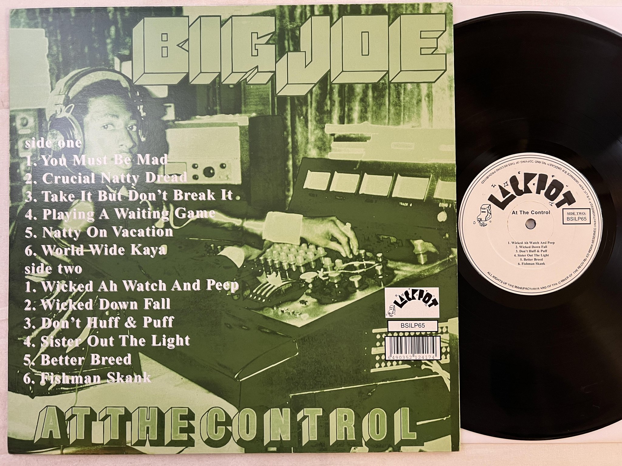 Omslagsbild för skivan BIG JOE at the control LP re Jamaica JACKPOT BSILP 65