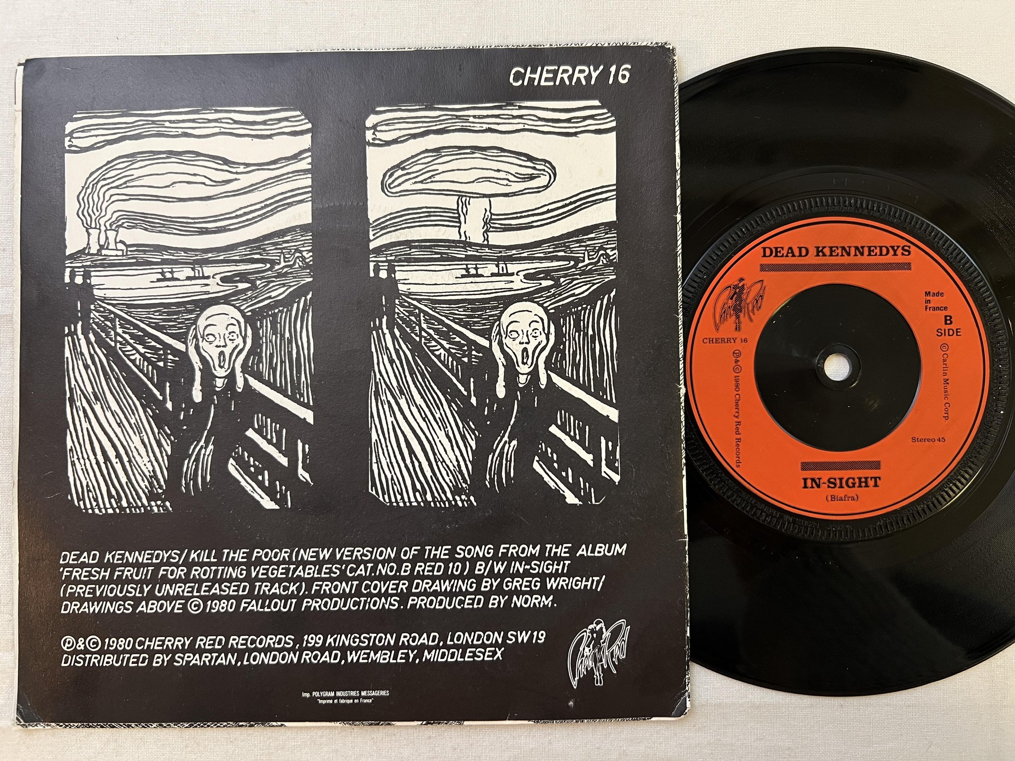 Omslagsbild för skivan DEAD KENNEDYS Kill The Poor 7" -80 CHERRY RED CHERRY 16