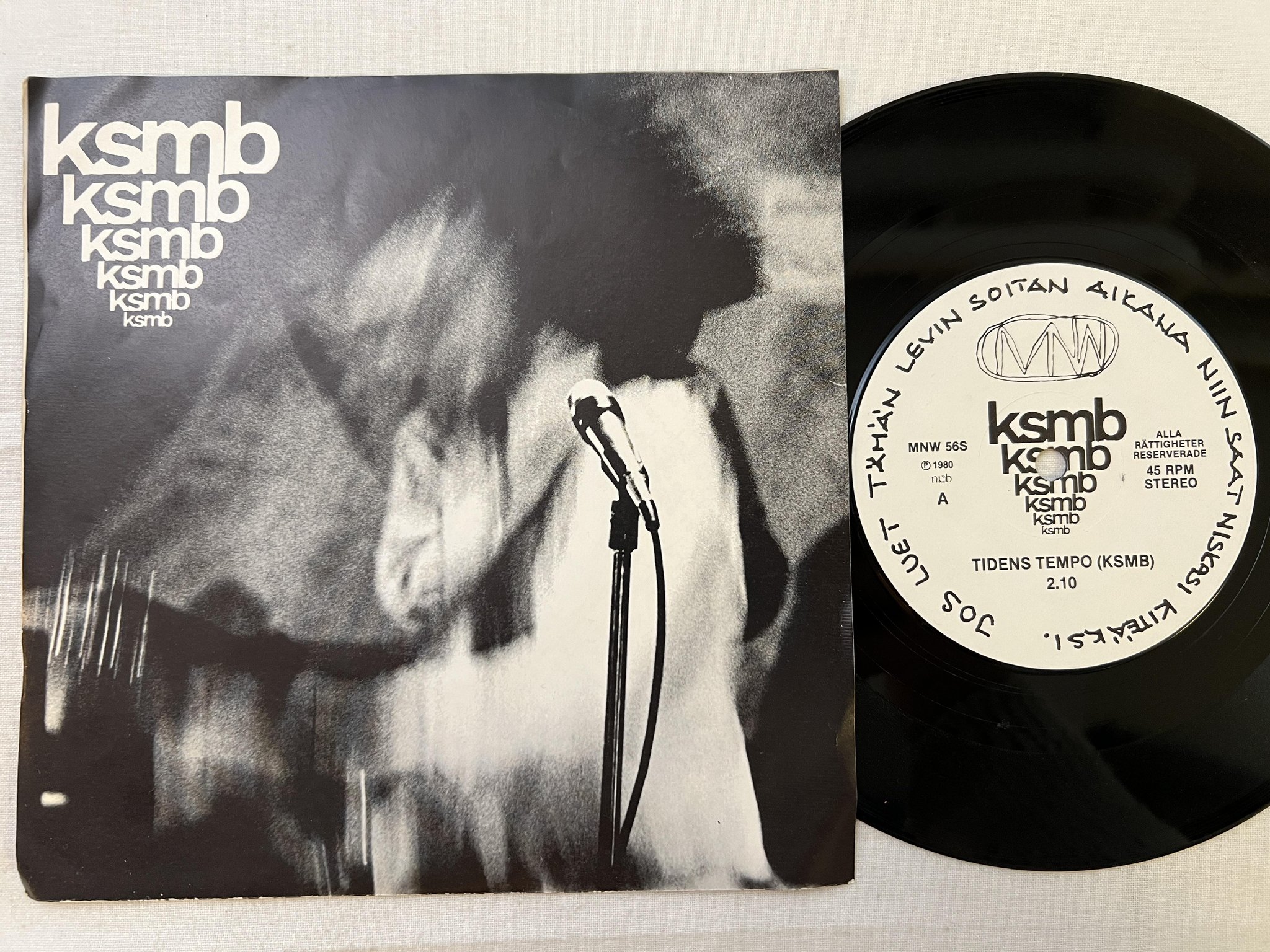 Omslagsbild för skivan KSMB tidens tempo 7" -80 Swe MNW 58S