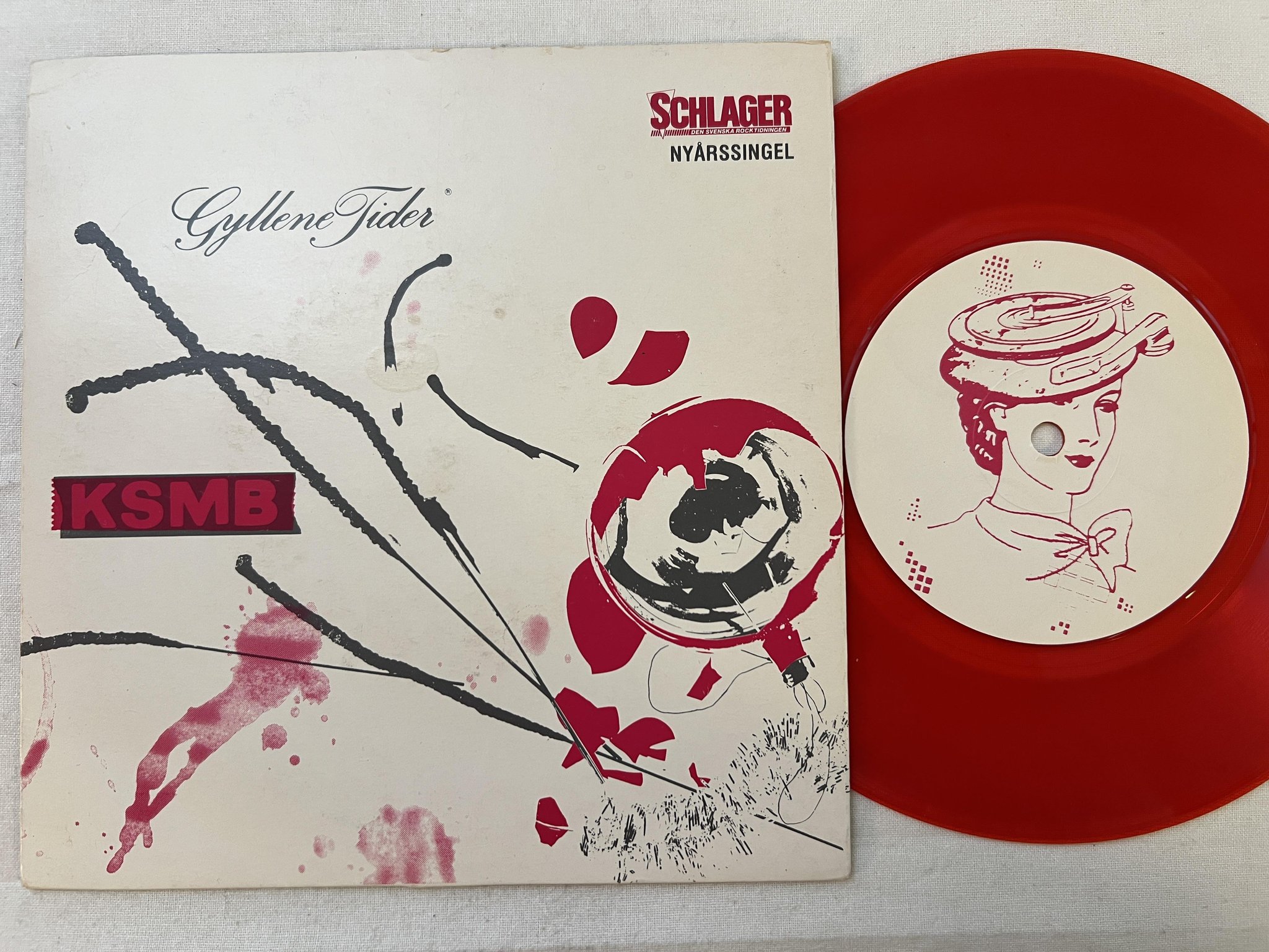 Omslagsbild för skivan GYLLENE TIDER / KSMB Schlager Nyårssingel 7" -81 Swe SCHLAGER SCHLAH 4
