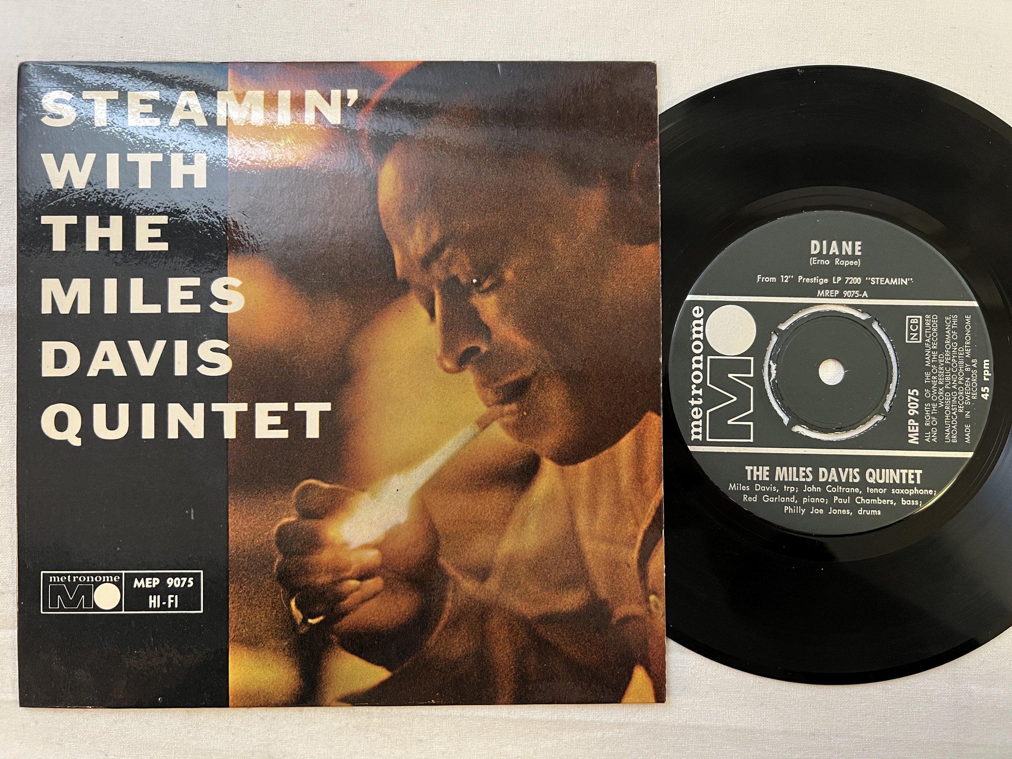 Omslagsbild för skivan MILES DAVIS QUINTET Diane 7" Swe METRONOME MREP 9075