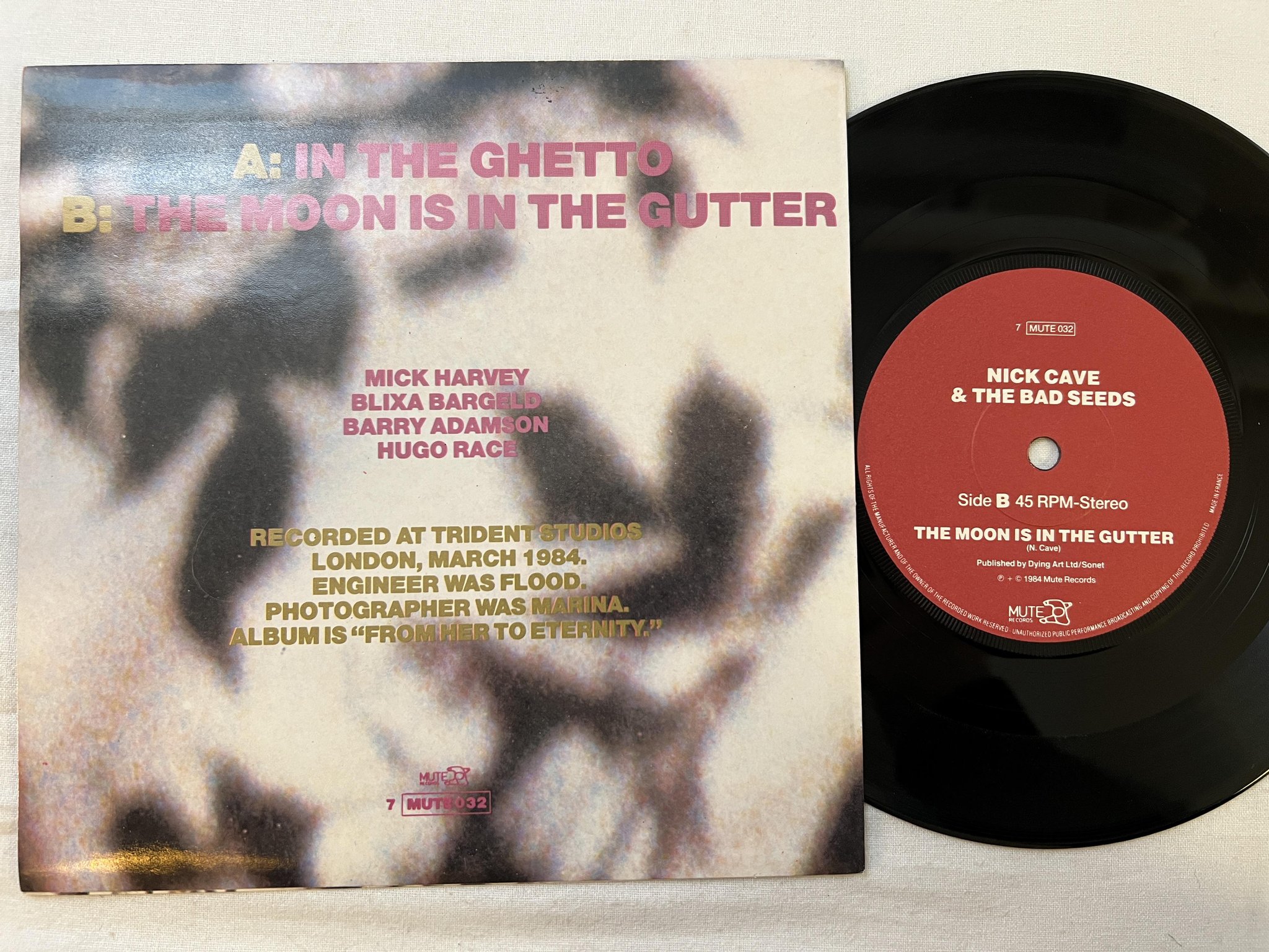 Omslagsbild för skivan NICK CAVE & THE BAD SEEDS in the ghetto LP -84 MUTE 7MUTE032