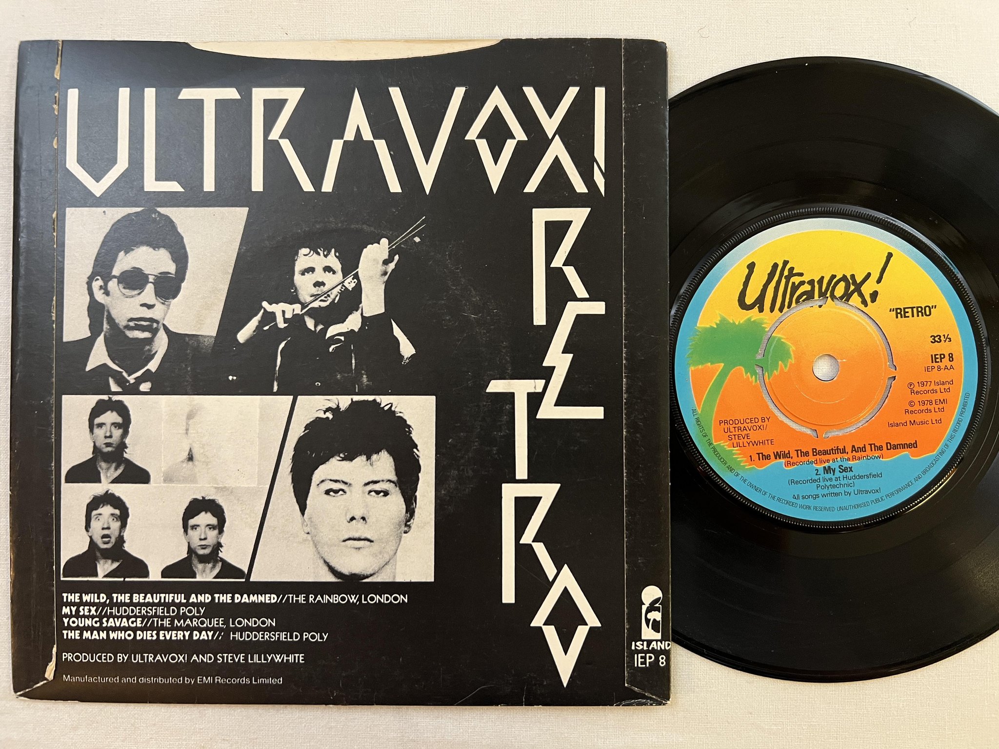 Omslagsbild för skivan ULTRAVOX retro 7" -77 UK ISLAND IEP 8