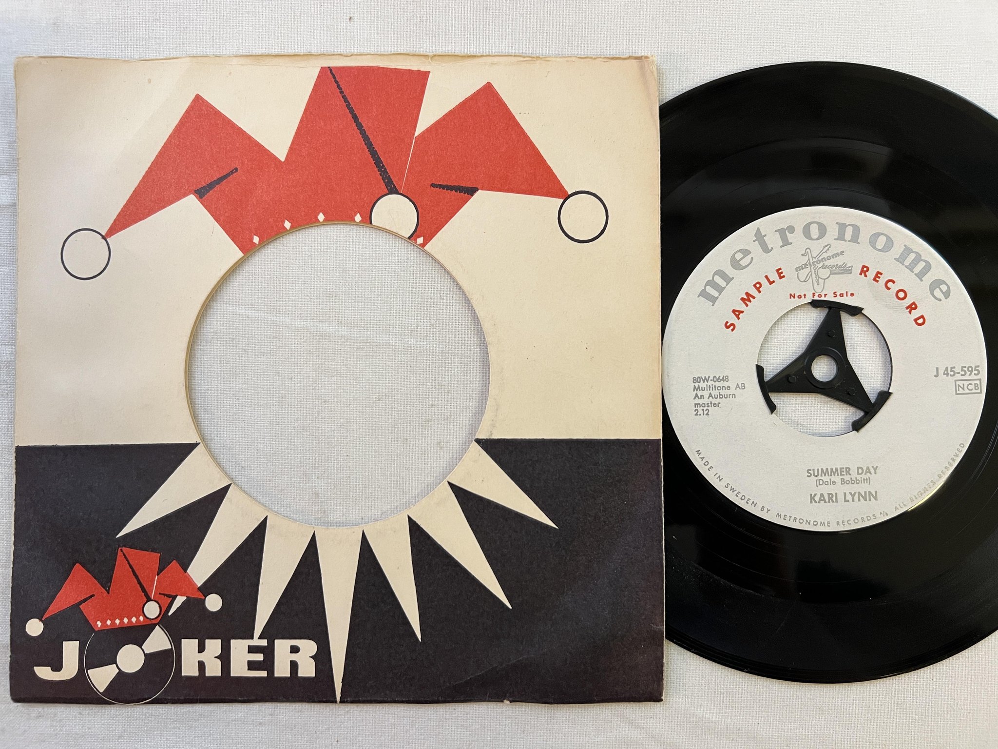 Omslagsbild för skivan KARI LYNN Summer Day 7"ep -61 METRONOME J 45-595 *** PROMO ***