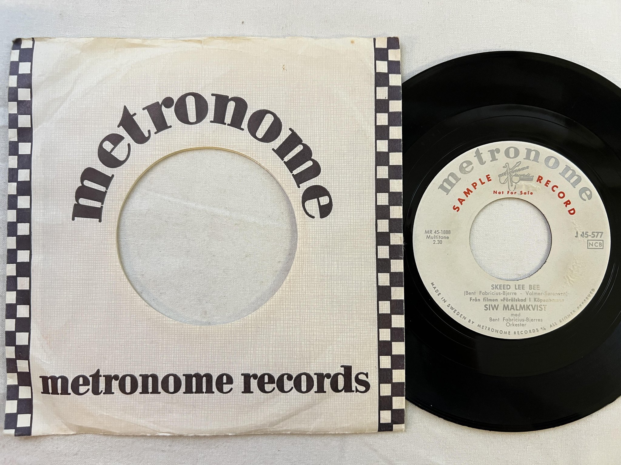 Omslagsbild för skivan SIW MALMKVIST skeed lee bee 7"ep -60 METRONOME J 45-577 *** PROMO ***