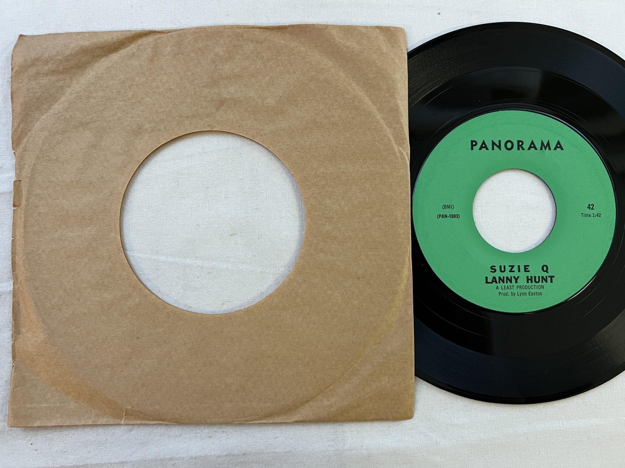 Omslagsbild för skivan LANNY HUNT Stay / Suzie Q 7" -66 US PANORAMA 42 *** mega rare soul 45 ***