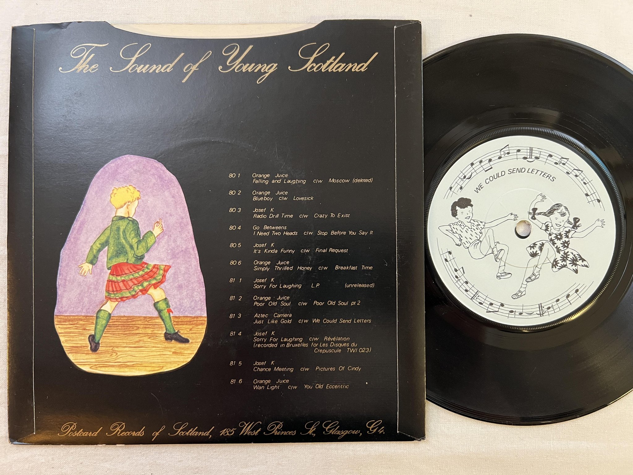 Omslagsbild för skivan AZTEC CAMERA just like gold 7" -81 UK Postcard 81 3 *** W/ POSTCARD ***