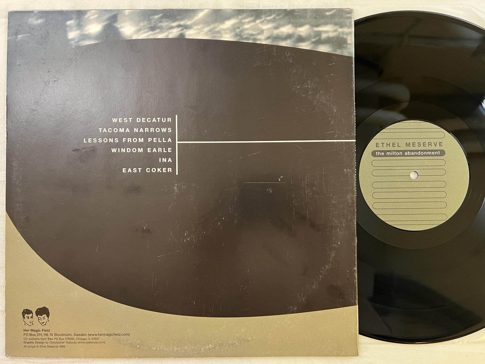 Omslagsbild för skivan ETHEL MESERVE the milton abandonment LP -99 Swe HER MAGIC FIELD HMF004 ** EMO **