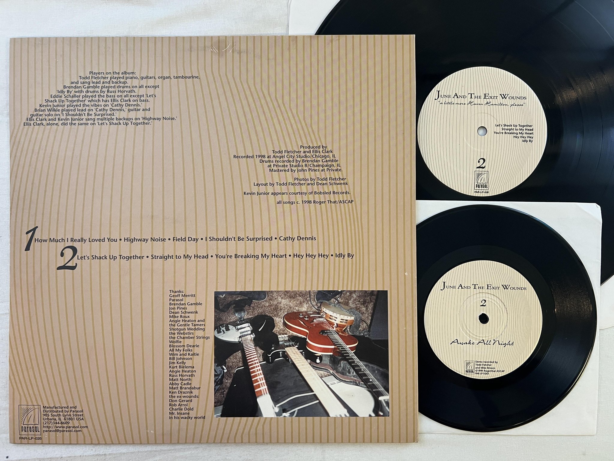 Omslagsbild för skivan JUNE & THE EXIT WOUNDS A Little More Haven Hamilton, Please LP + 7" -98 US