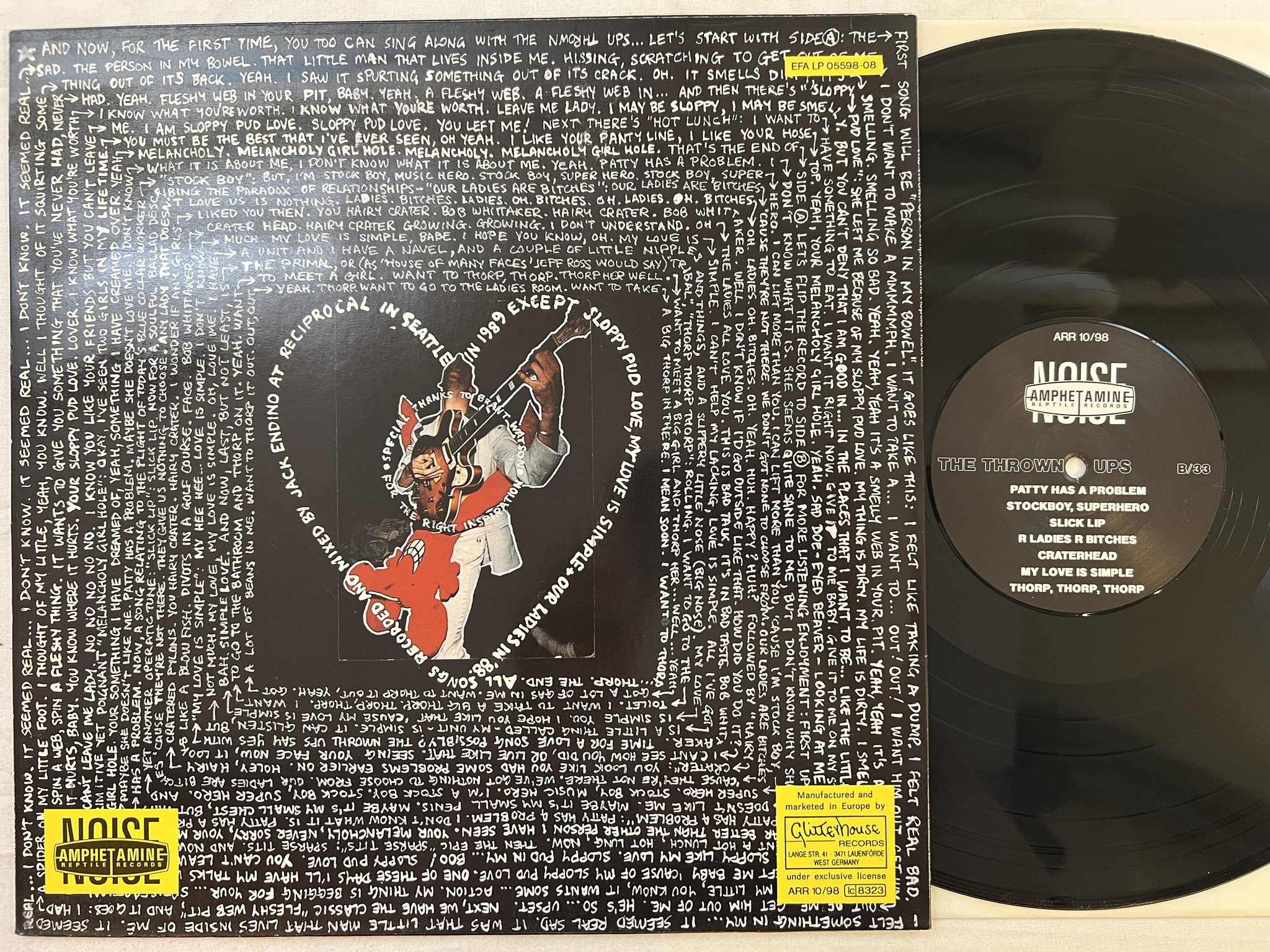 Omslagsbild för skivan THE THROWN UPS s/t LP -90 AMPHETAMINE REPTILE APR 10/98