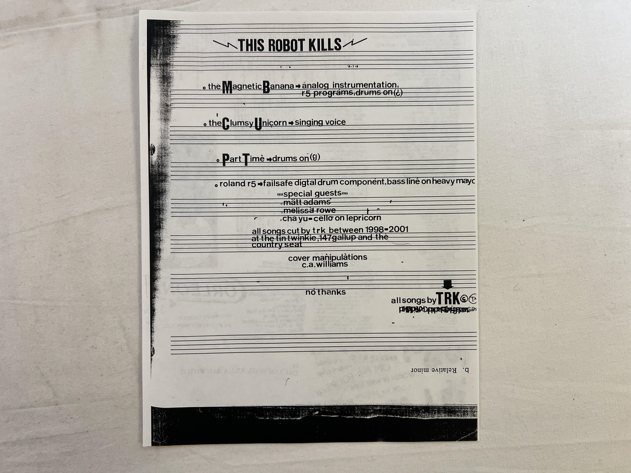 Omslagsbild för skivan THIS ROBOT KILLS The Over-The-Phone Lie Detector Test Live With Jesus Christ LP