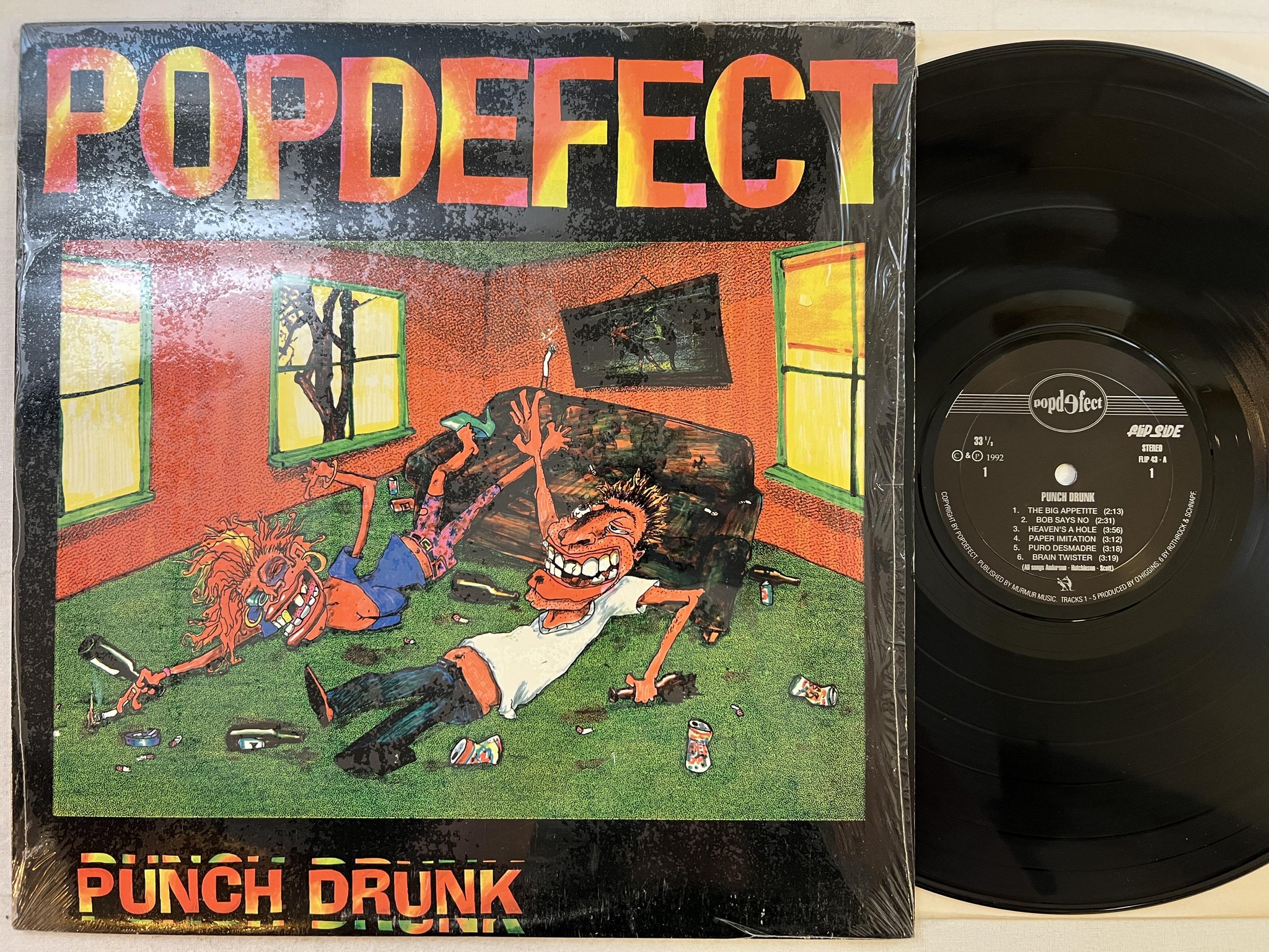 Omslagsbild för skivan POPDEFECT Punch Drunk LP -92 US flipside flip-43