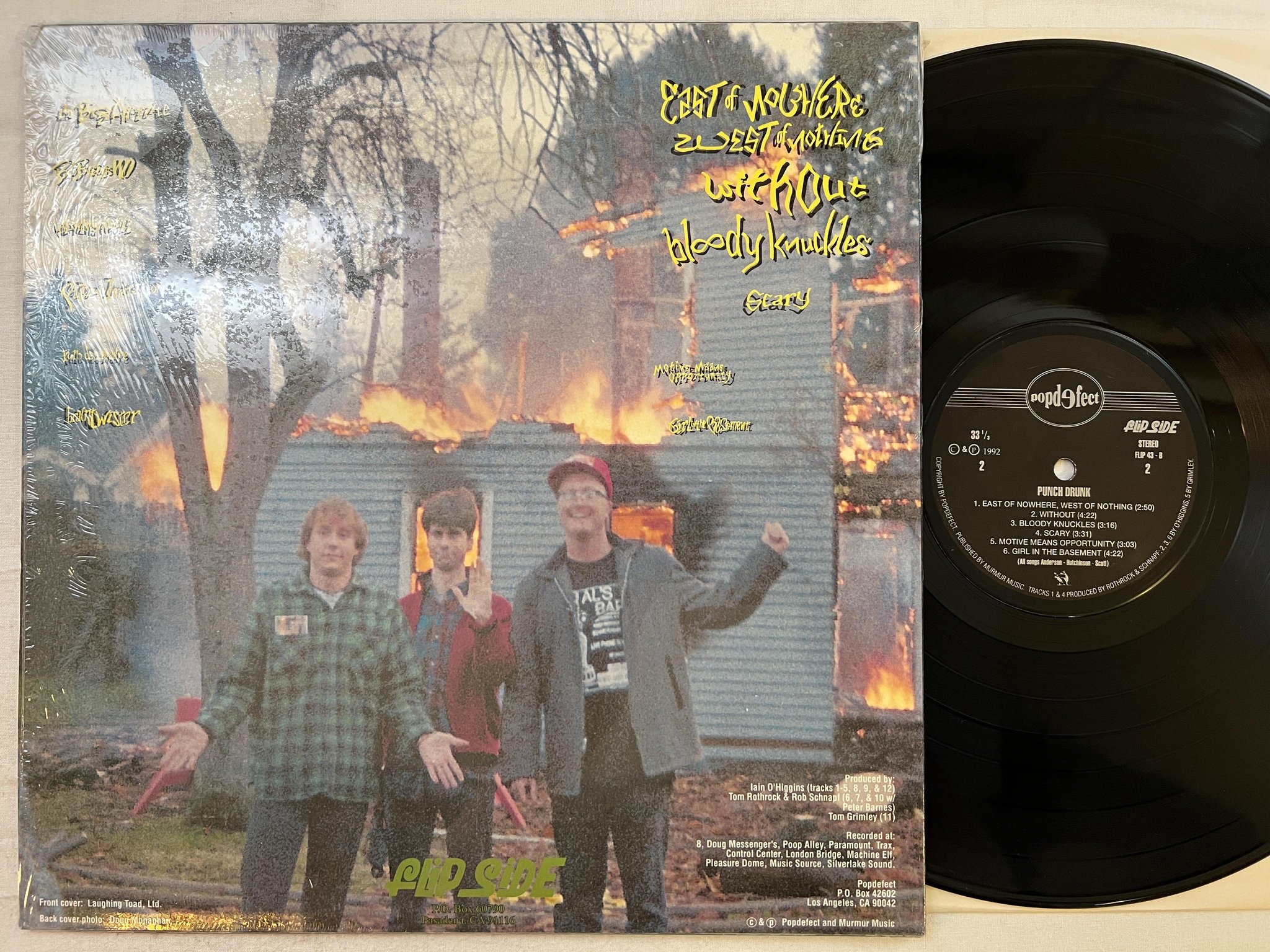 Omslagsbild för skivan POPDEFECT Punch Drunk LP -92 US flipside flip-43
