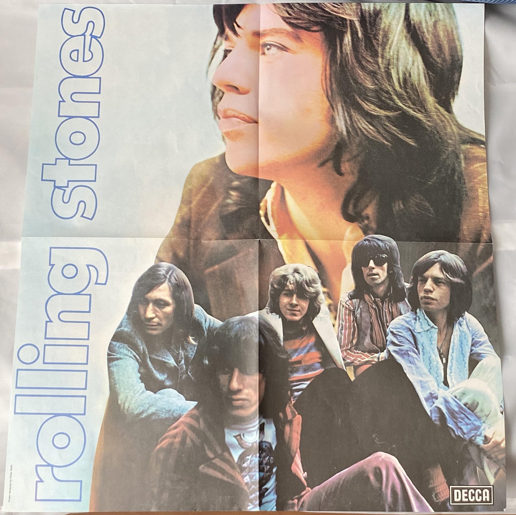 Omslagsbild för skivan ROLLING STONES let it bleed LP -69 UK DECCA SKL 5025 *** POSTER ***