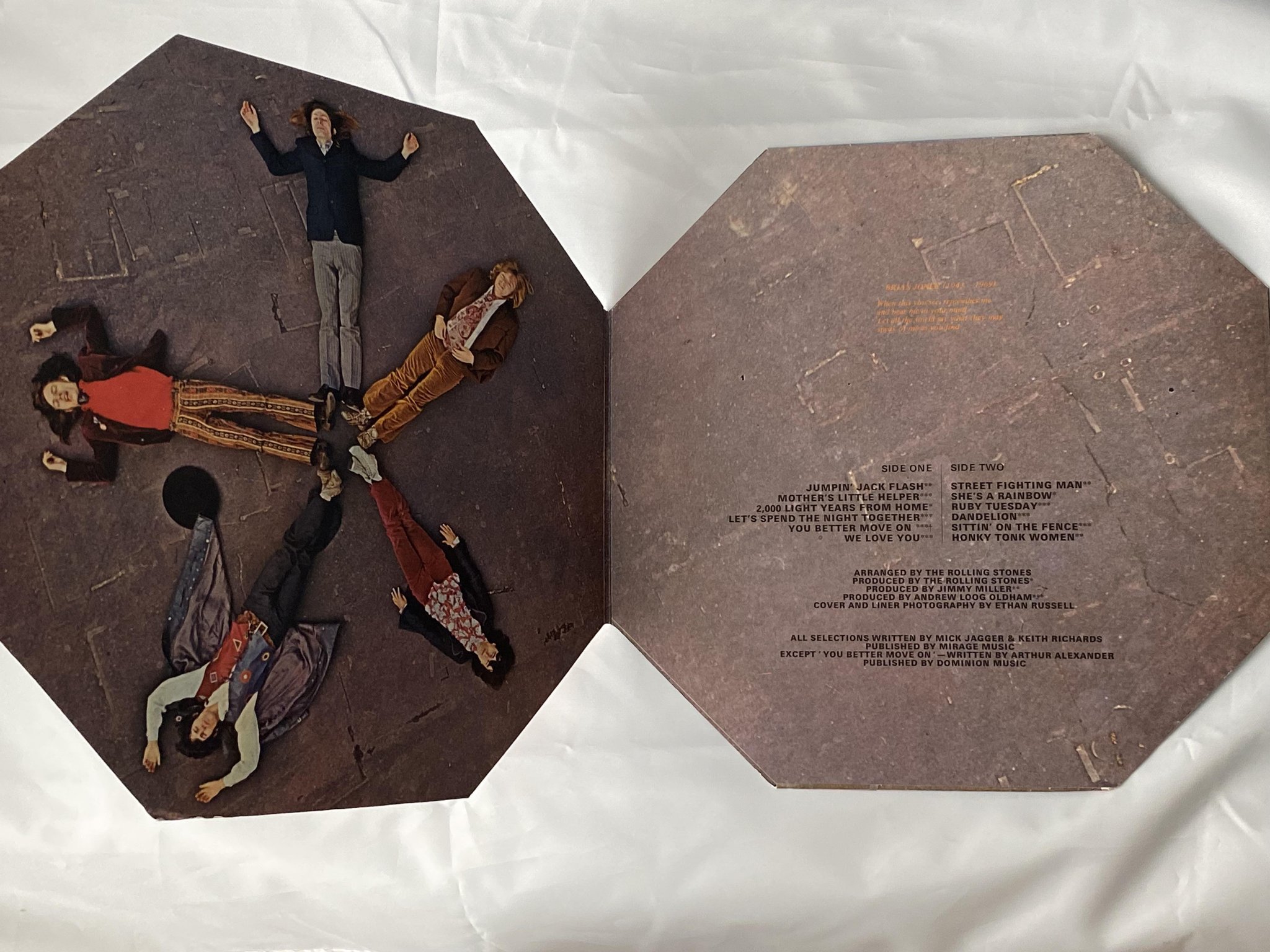 Omslagsbild för skivan ROLLING STONES through the past darkly LP UK boxed DECCA SKL 5019